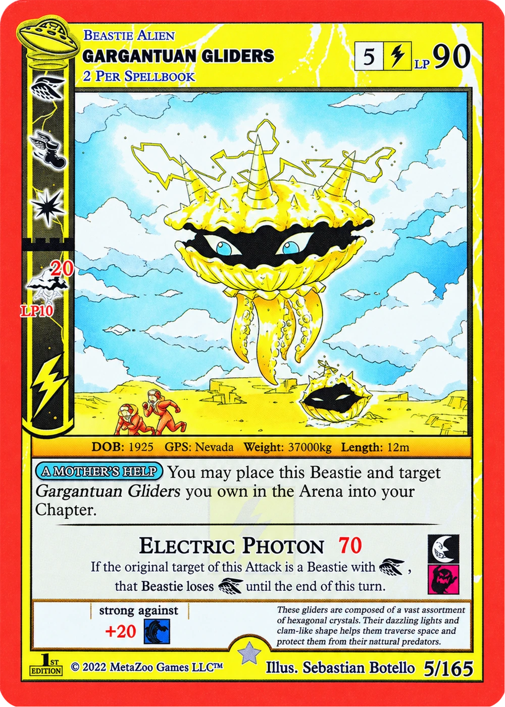Gargantuan Gliders 5/165 Non-Holo MetaZoo UFO