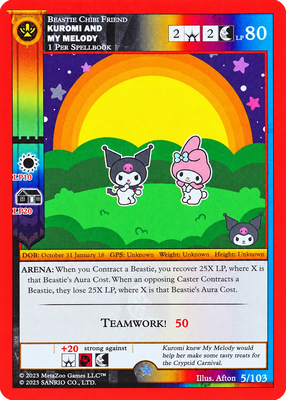 Kuromi and My Melody 5/103 Non-Holo — Kuromi's Cryptid Carnival