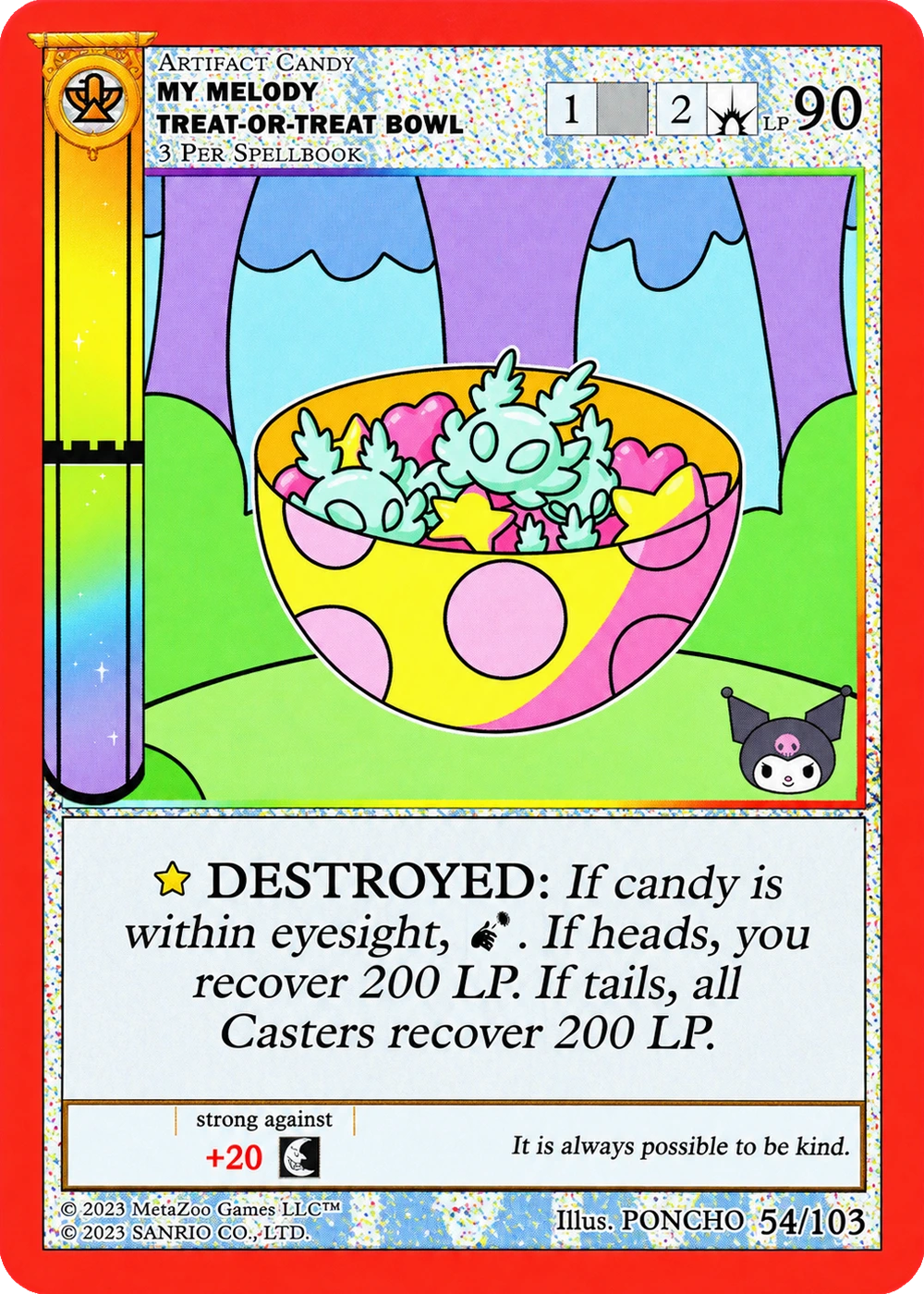 My Melody Treat-or-Treat Bowl 54/103 Non-Holo — Kuromi's Cryptid Carnival