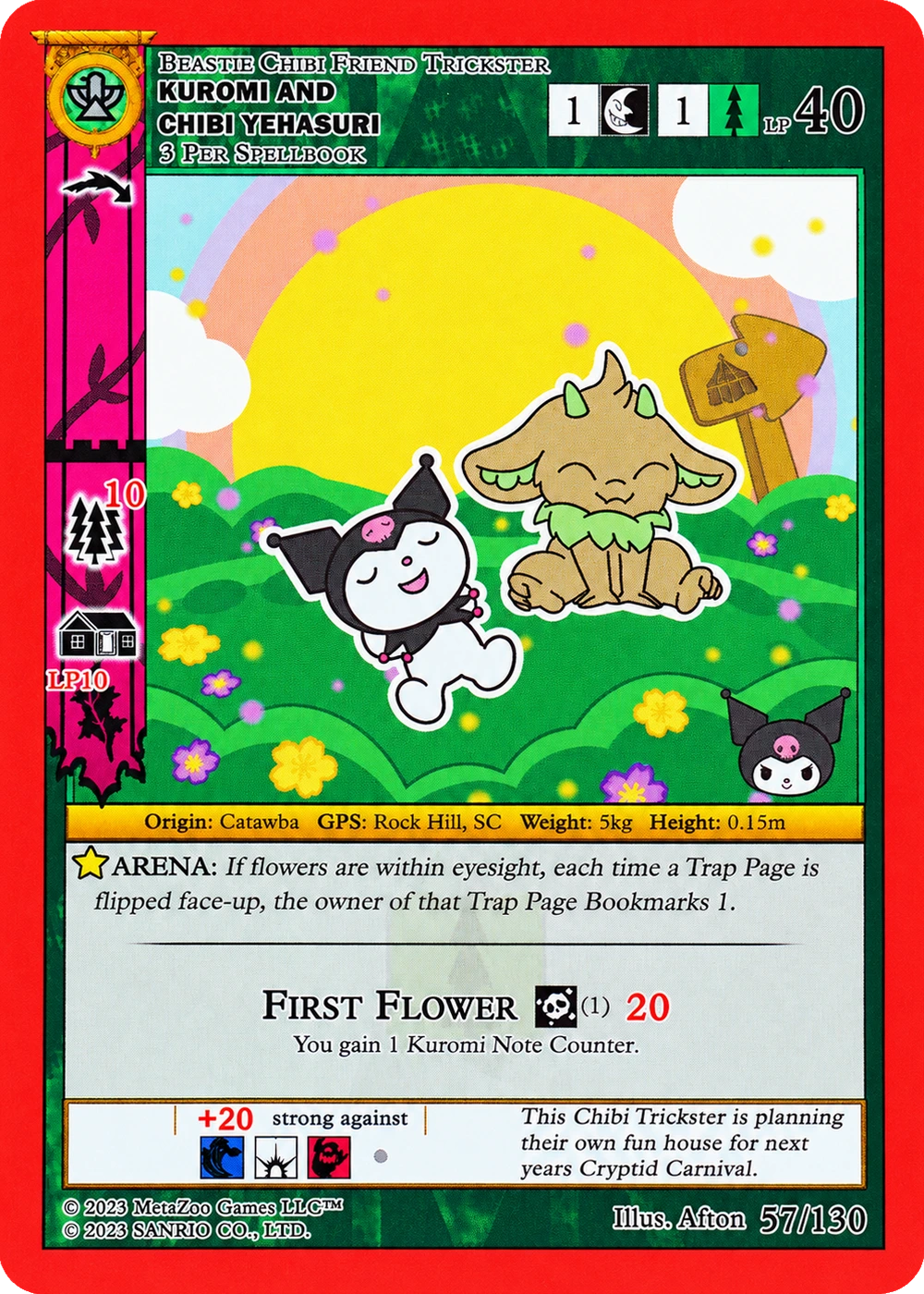 Kuromi and Chibi Yehasuri 57/103 Non-Holo — Kuromi's Cryptid Carnival