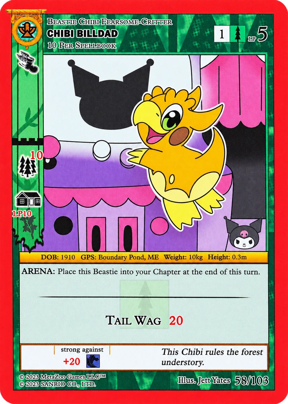 Chibi Billdad 58/103 Non-Holo — Kuromi's Cryptid Carnival