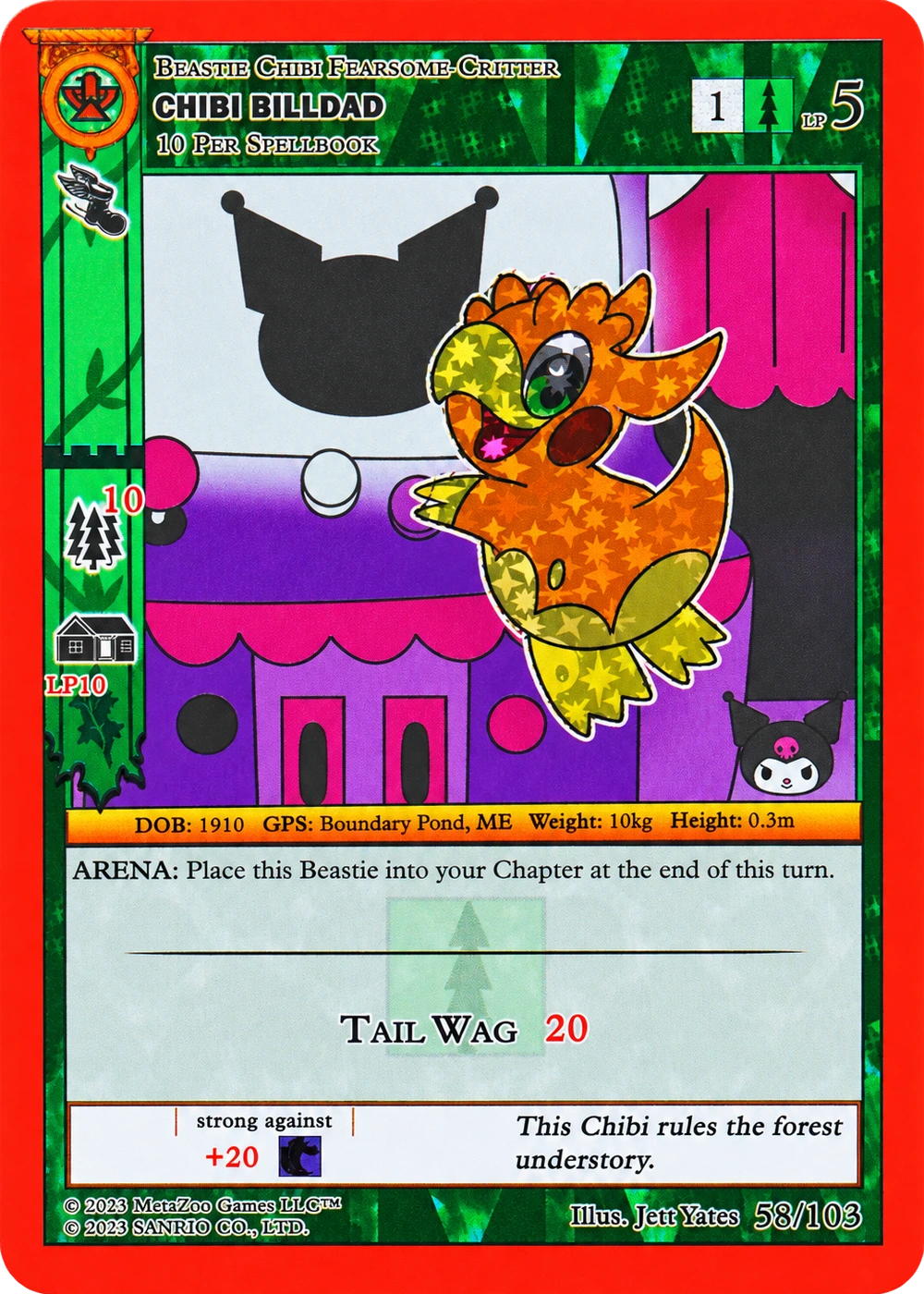 Chibi Billdad 58/103 Reverse Holo — Kuromi's Cryptid Carnival