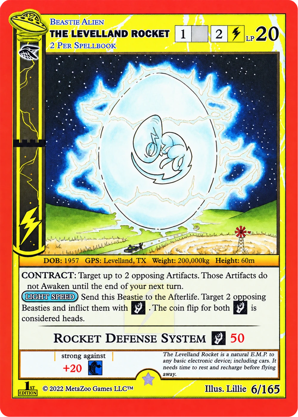 The Levelland Rocket 6/165 Non-Holo MetaZoo UFO
