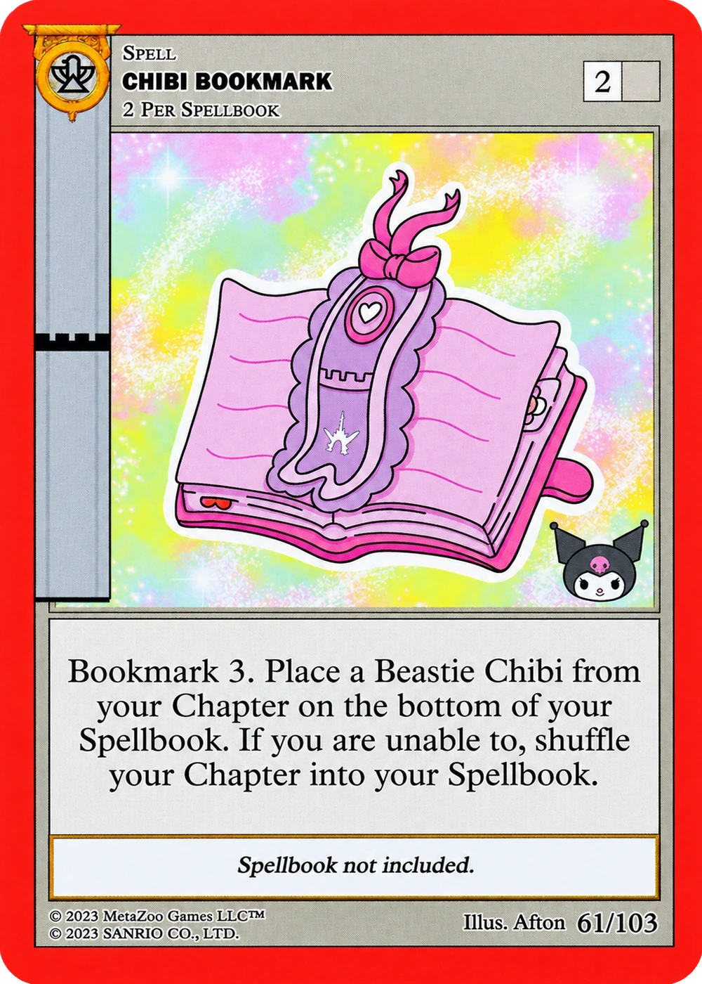 Chibi Bookmark 61/103 Non-Holo — Kuromi's Cryptid Carnival