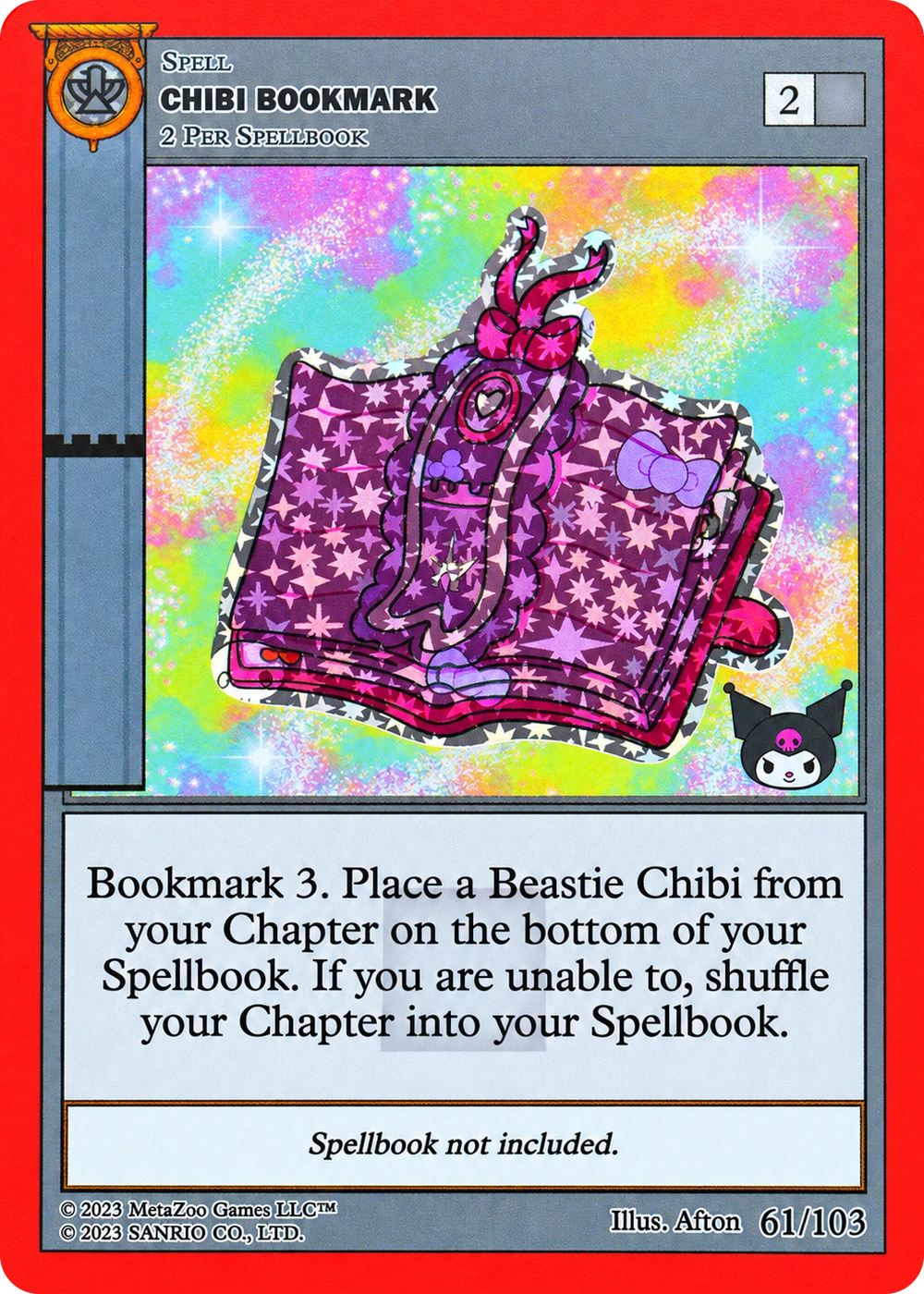 Chibi Bookmark 61/103 Reverse Holo — Kuromi's Cryptid Carnival