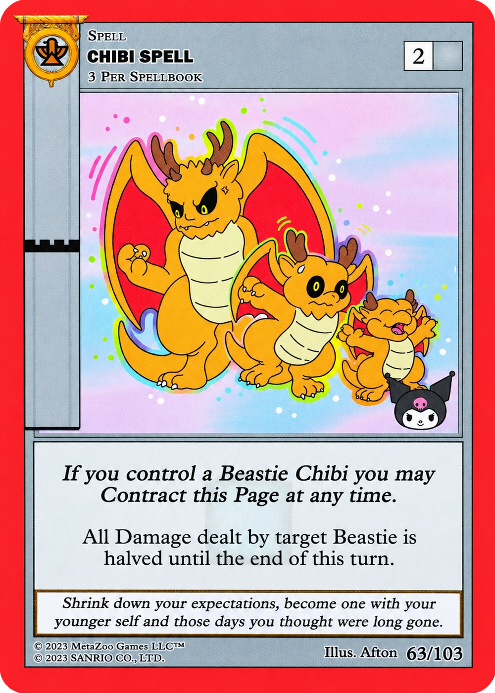 Chibi Spell 63/103 Non-Holo — Kuromi's Cryptid Carnival