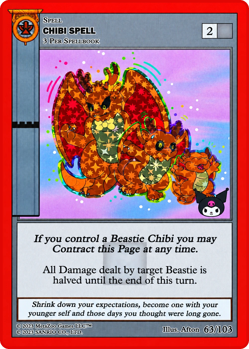 Chibi Spell 63/103 Reverse Holo — Kuromi's Cryptid Carnival