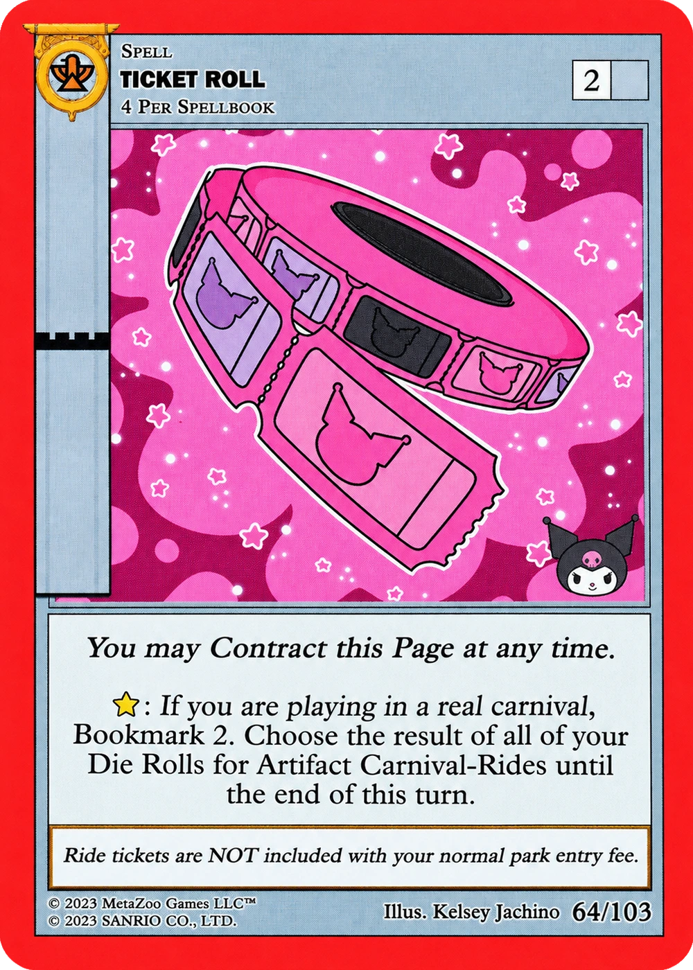 Ticket Roll 64/103 Non-Holo — Kuromi's Cryptid Carnival