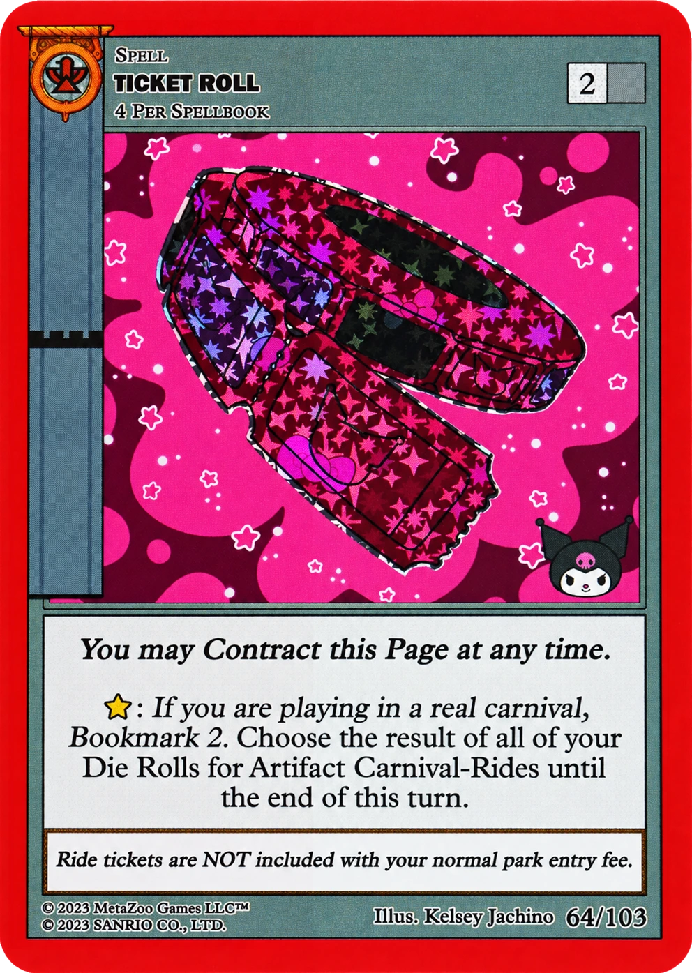 Ticket Roll 64/103 Reverse Holo — Kuromi's Cryptid Carnival