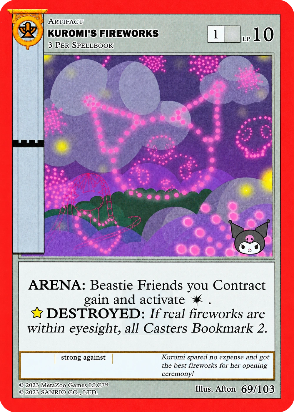 Kuromi's Fireworks 69/103 Non-Holo — Kuromi's Cryptid Carnival