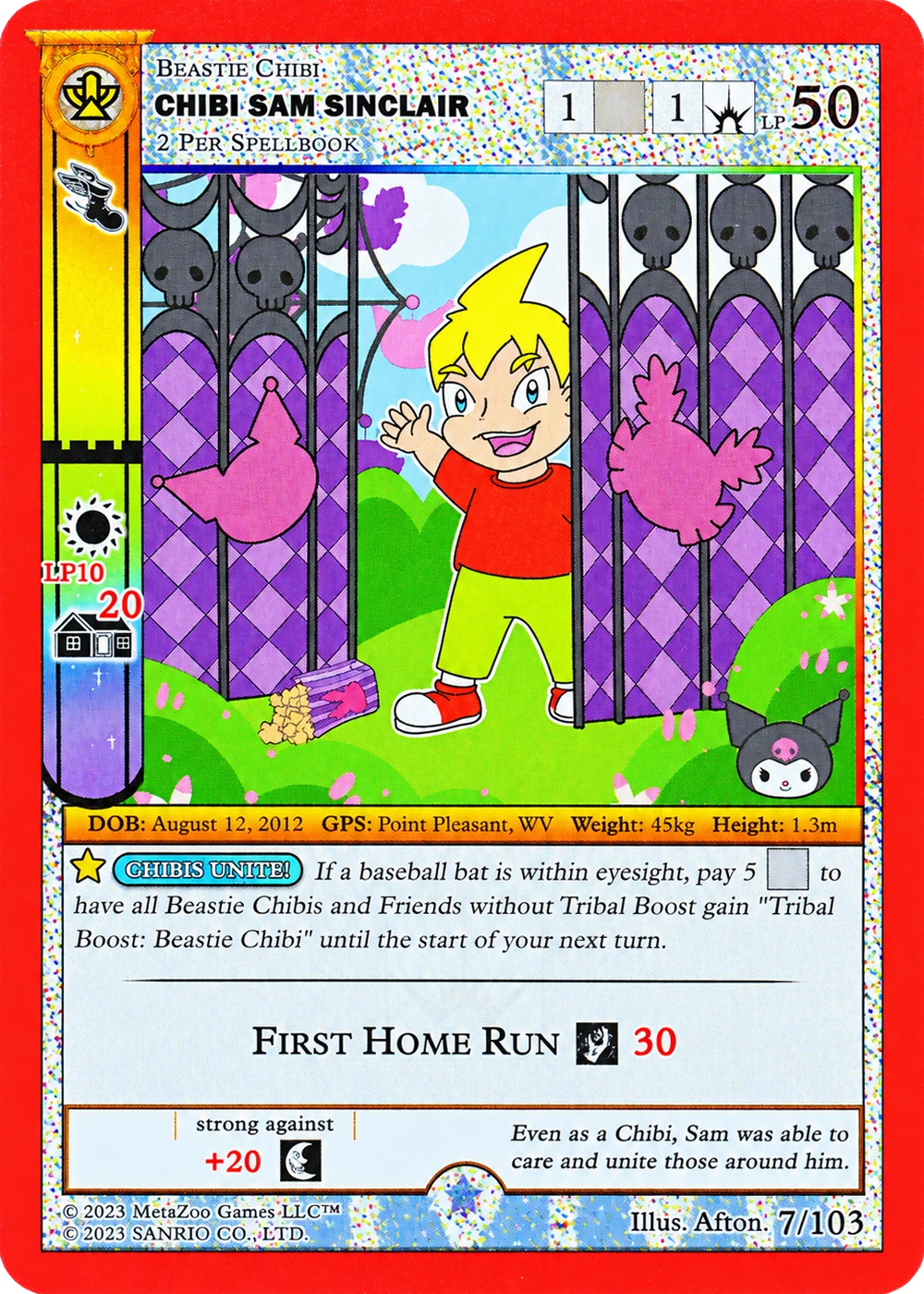 Chibi Sam Sinclair 7/103 Non-Holo — Kuromi's Cryptid Carnival