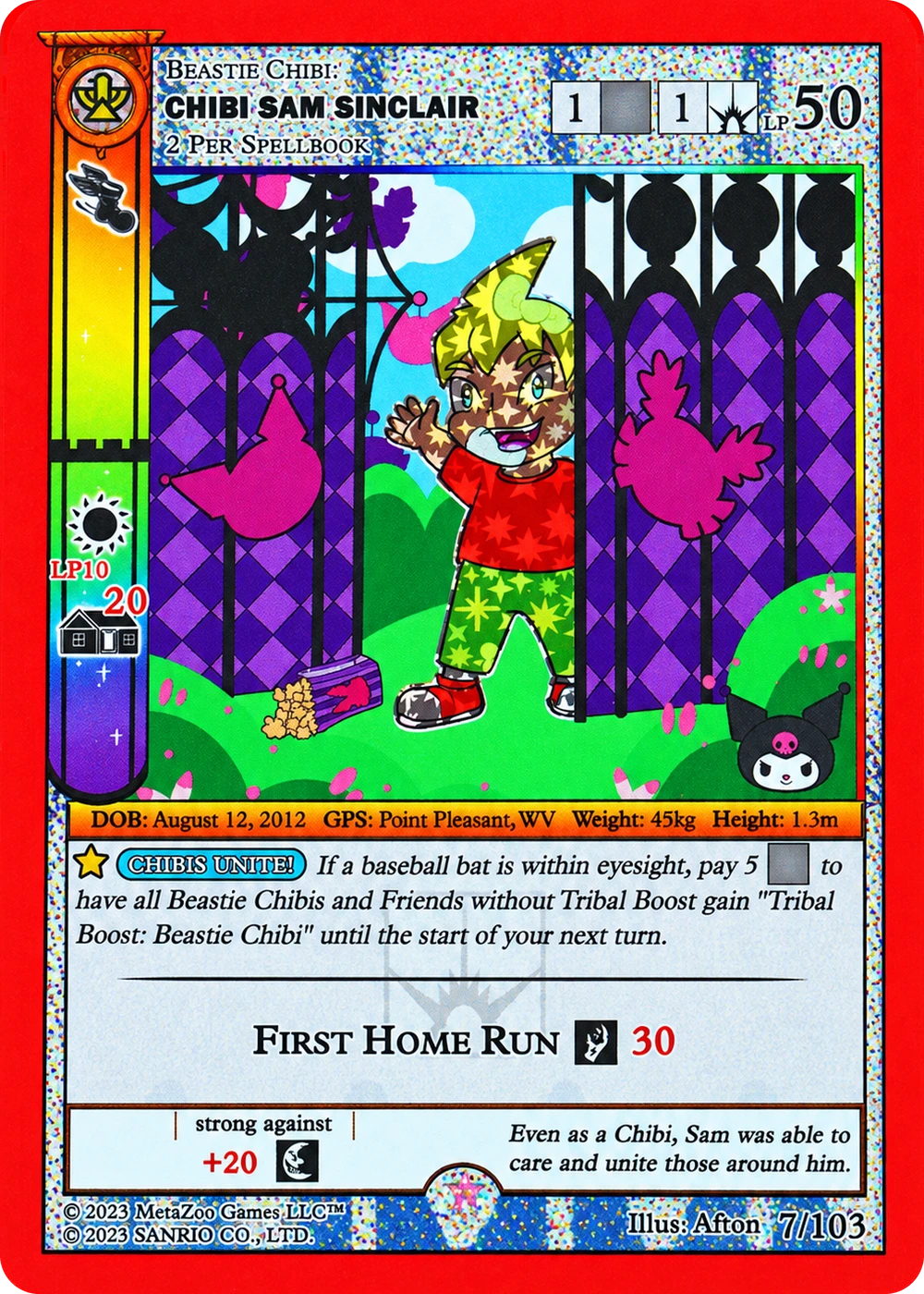 Chibi Sam Sinclair 7/103 Reverse Holo — Kuromi's Cryptid Carnival