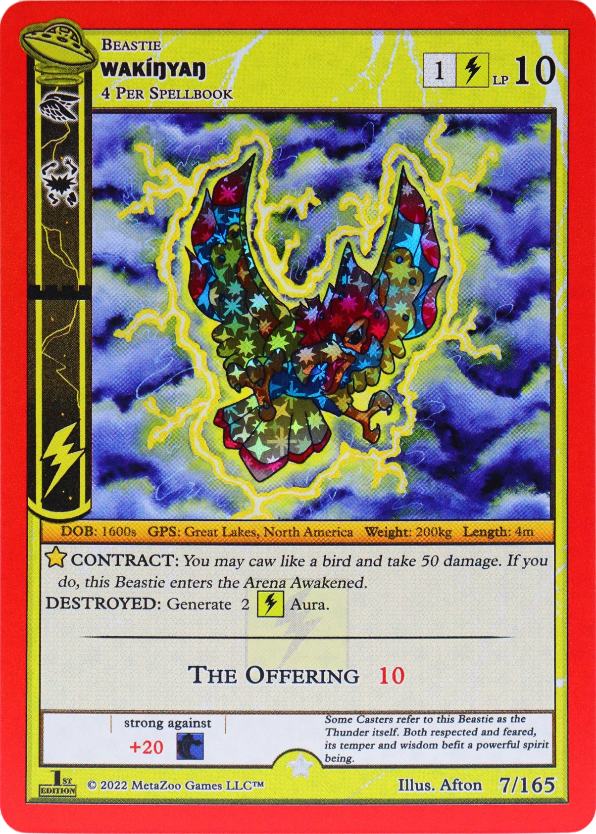 Wakinyan 7/165 Reverse Holo MetaZoo UFO