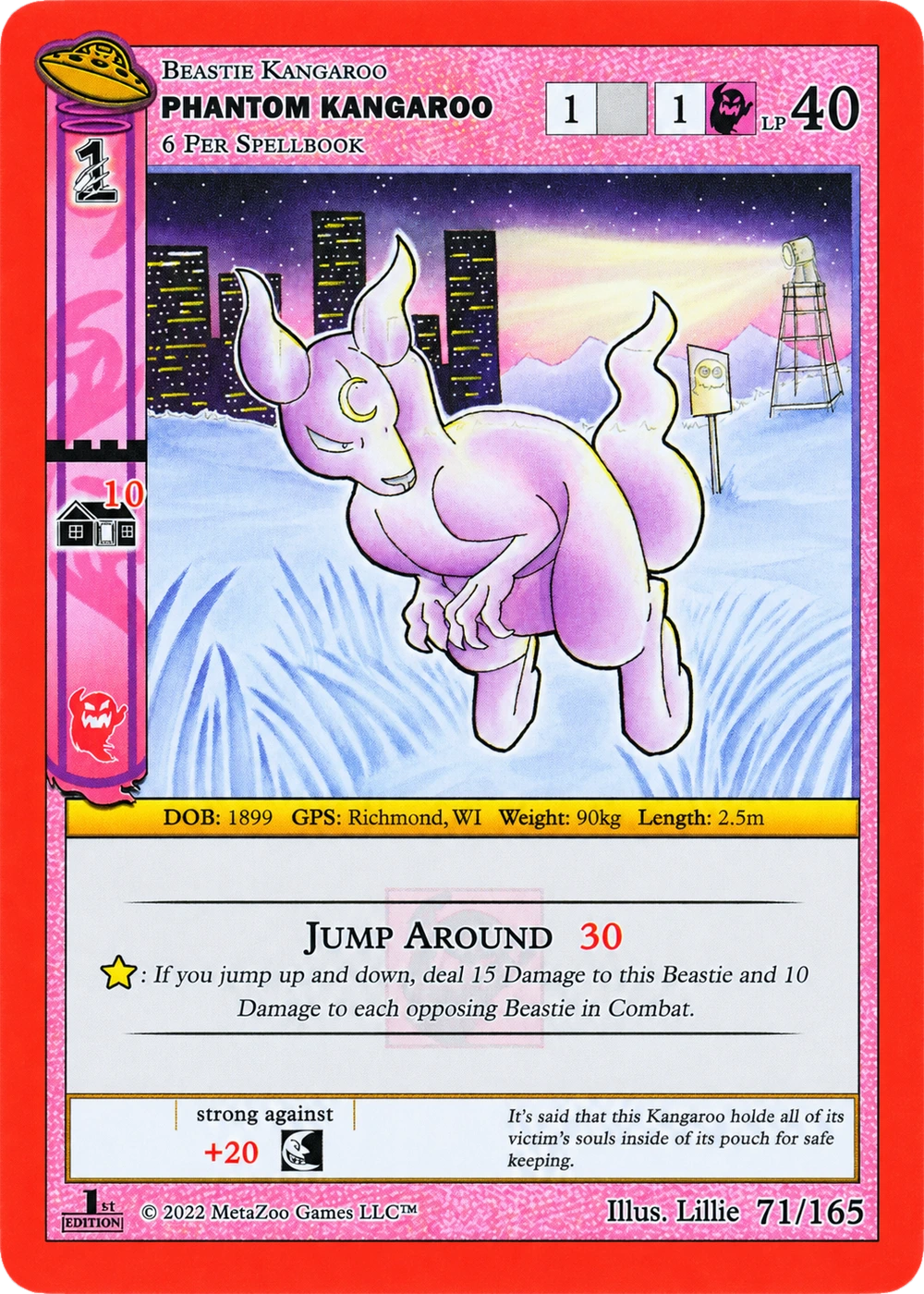 Phantom Kangaroo 71/165 Non-Holo MetaZoo UFO