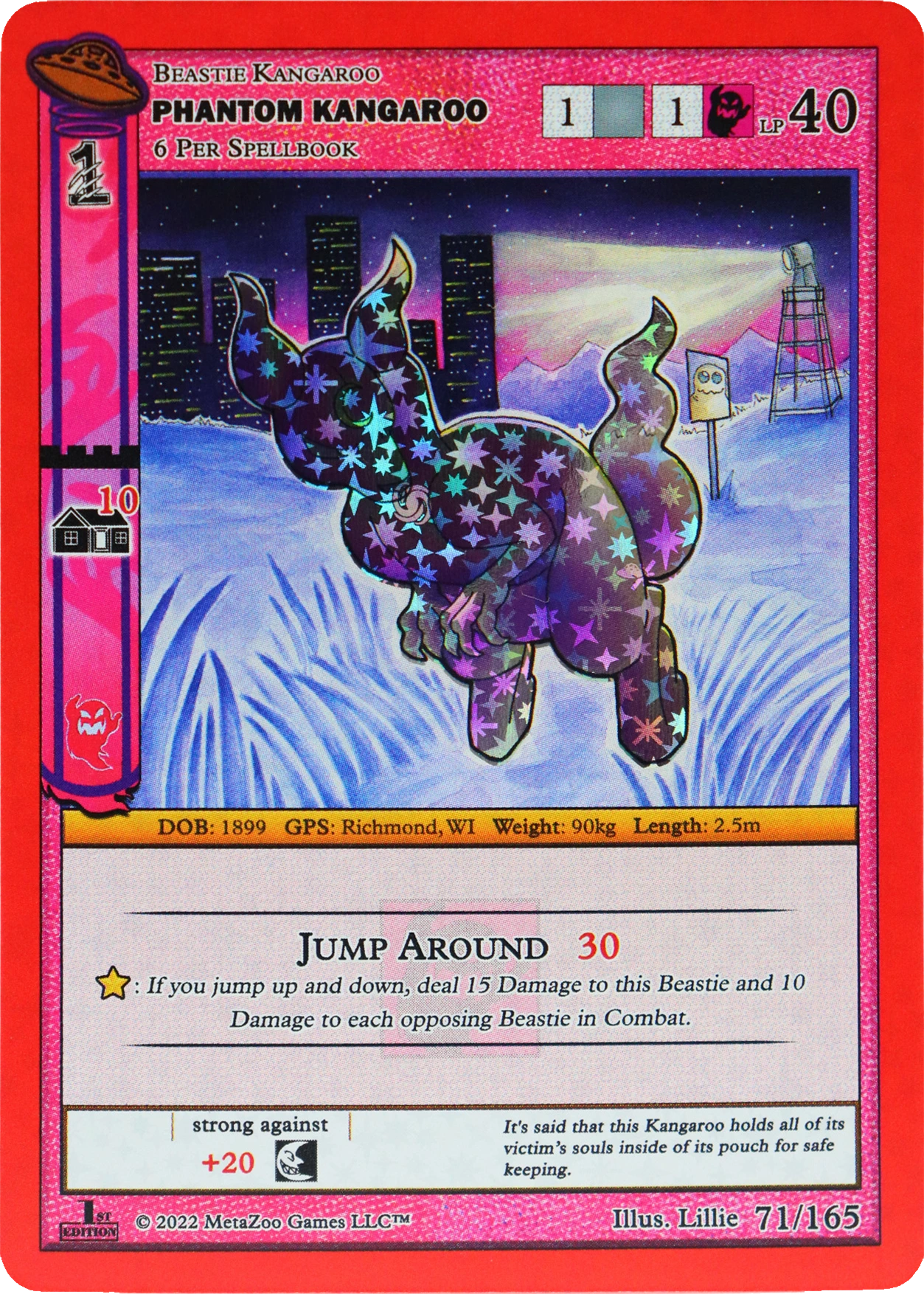 Phantom Kangaroo 71/165 Reverse Holo MetaZoo UFO