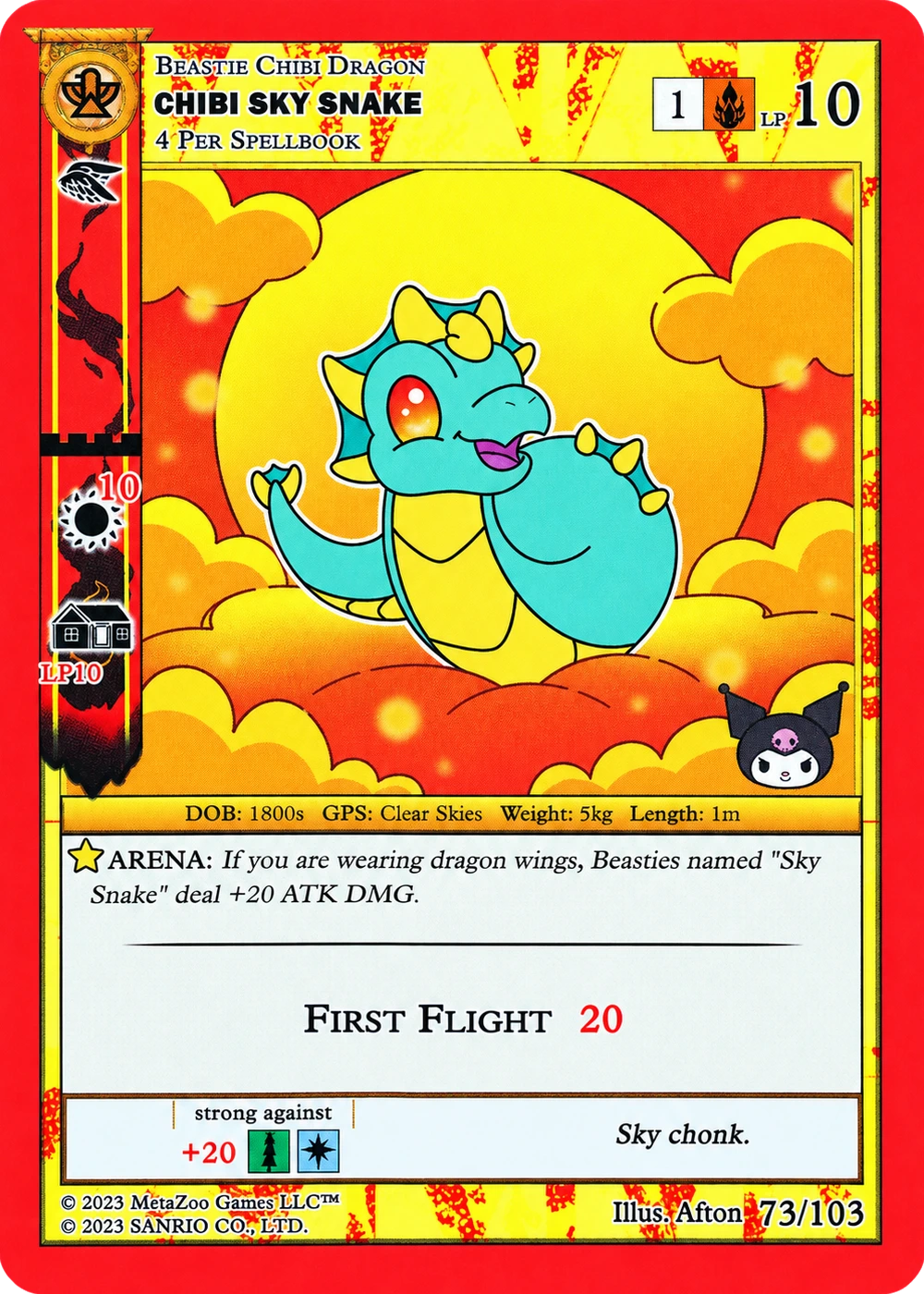 Chibi Sky Snake 73/103 Non-Holo — Kuromi's Cryptid Carnival