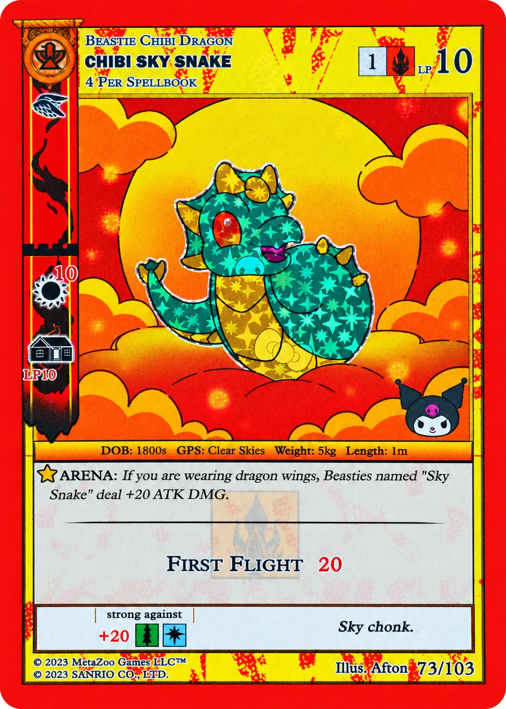 Chibi Sky Snake 73/103 Reverse Holo — Kuromi's Cryptid Carnival
