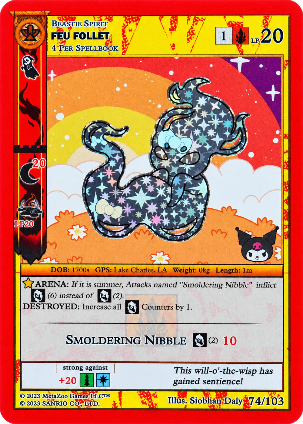 Feu Follet 74/103 Reverse Holo — Kuromi's Cryptid Carnival