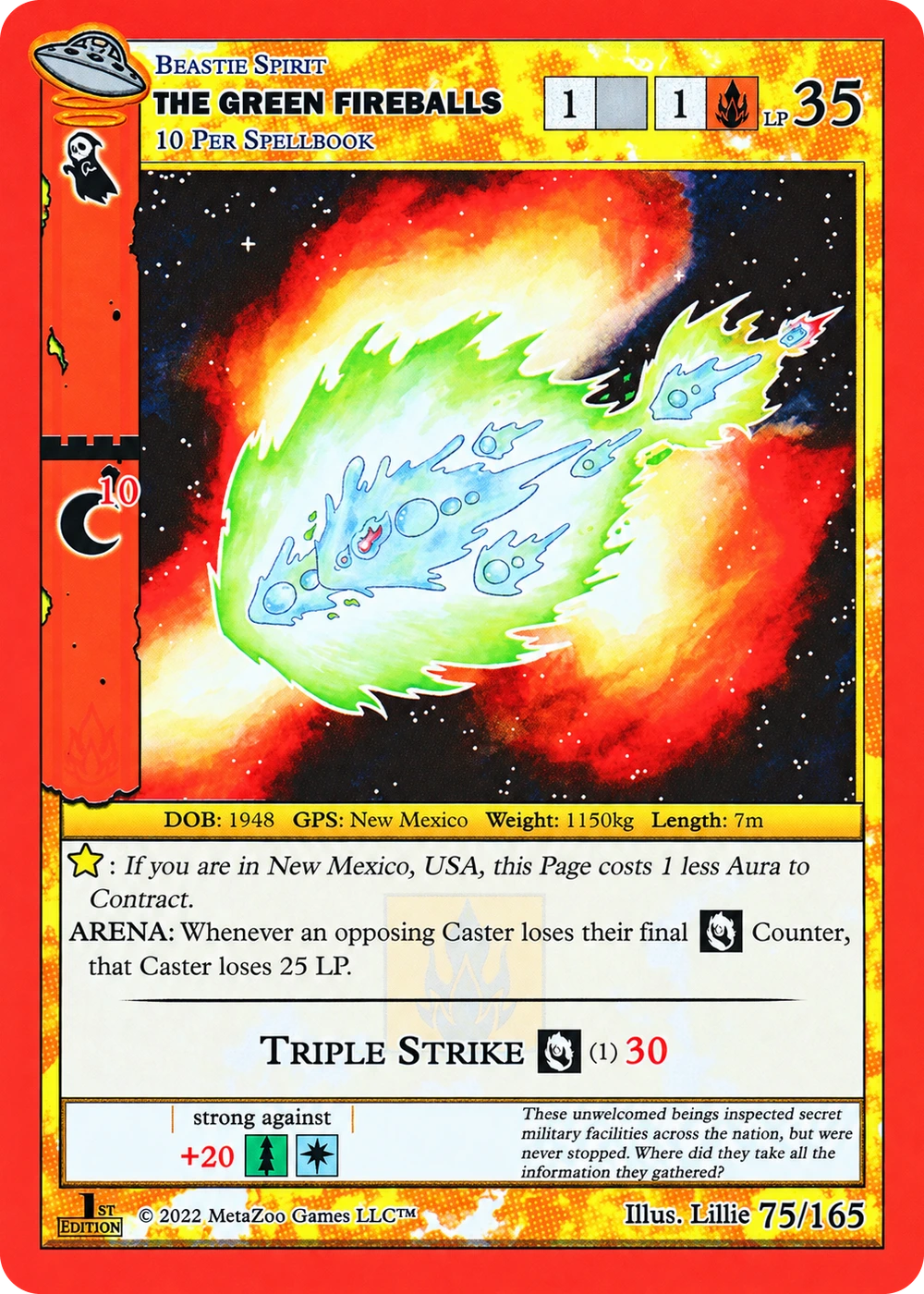 The Green Fireballs 75/165 Non-Holo MetaZoo UFO