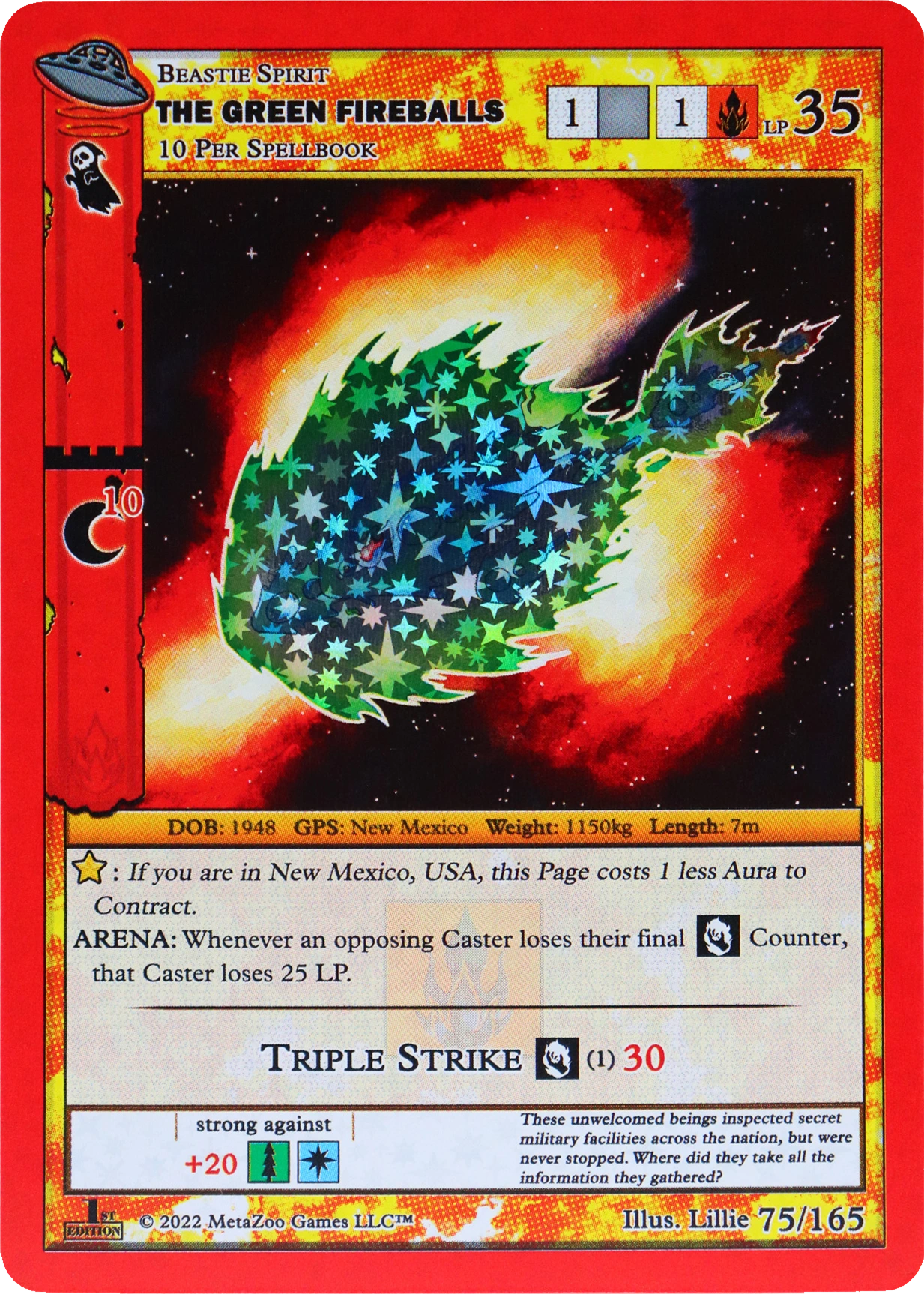 The Green Fireballs 75/165 Reverse Holo MetaZoo UFO