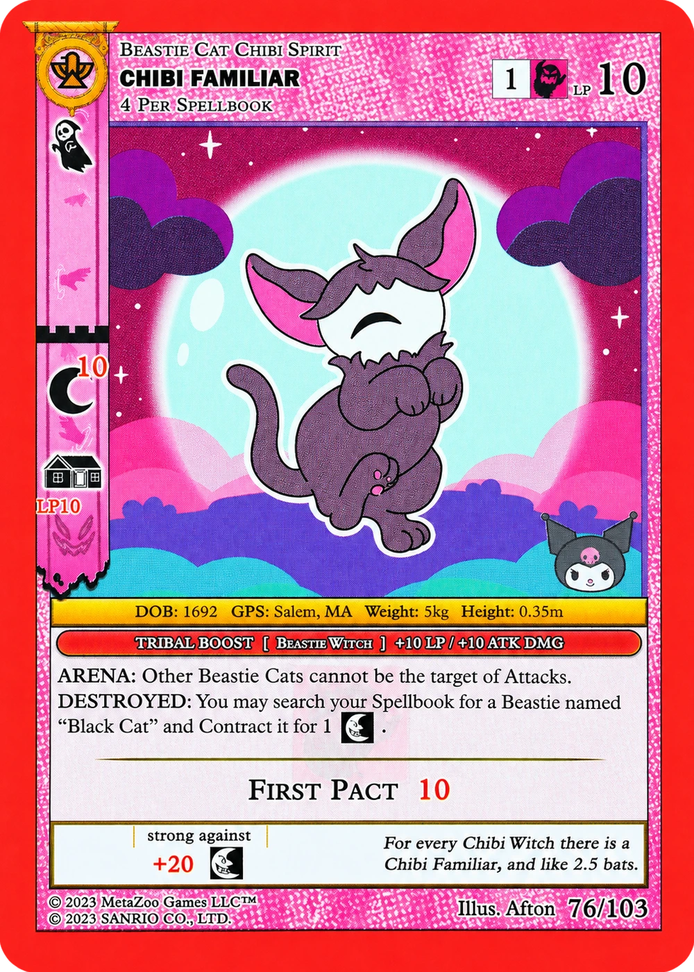 Chibi Familiar 76/103 Non-Holo — Kuromi's Cryptid Carnival