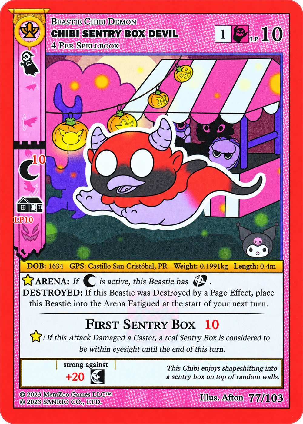 Chibi Sentry Box Devil 77/103 Non-Holo — Kuromi's Cryptid Carnival