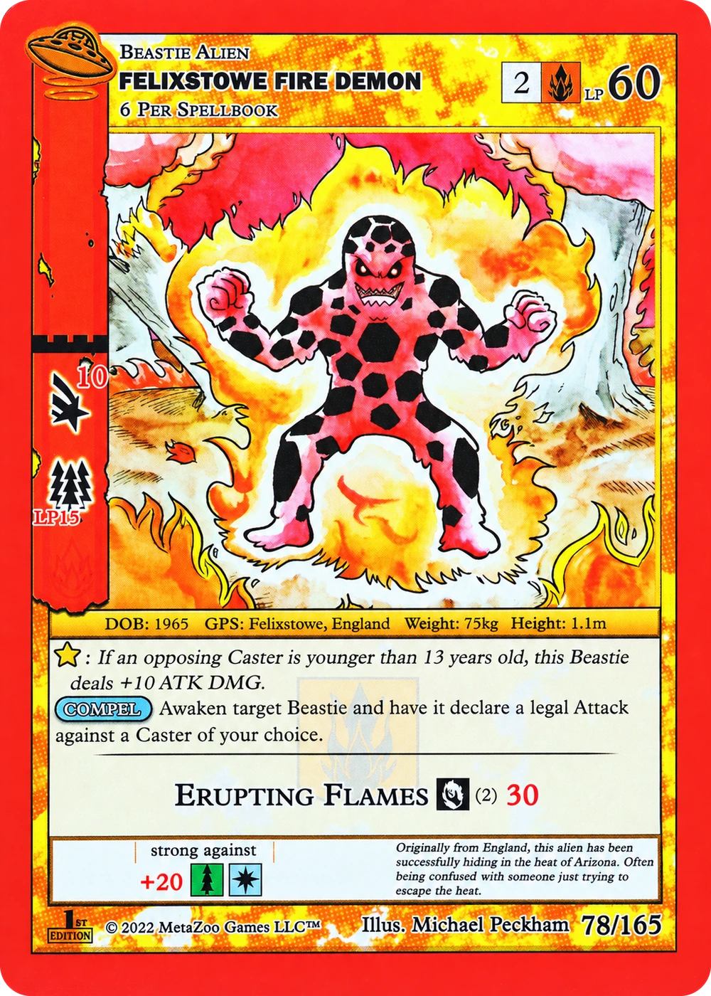Felixstowe Fire Demon 78/165 Non-Holo MetaZoo UFO
