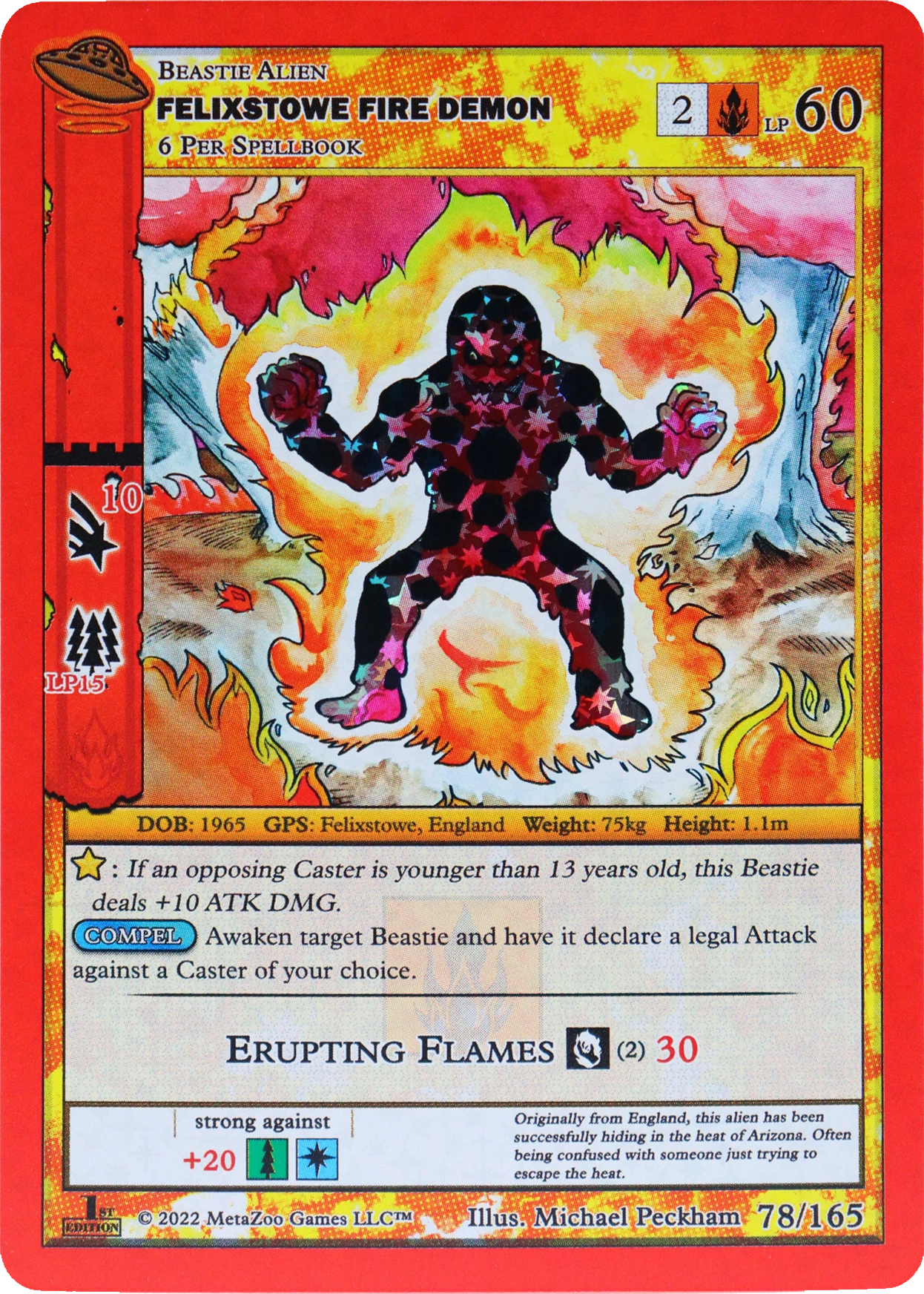 Felixstowe Fire Demon 78/165 Reverse Holo MetaZoo UFO