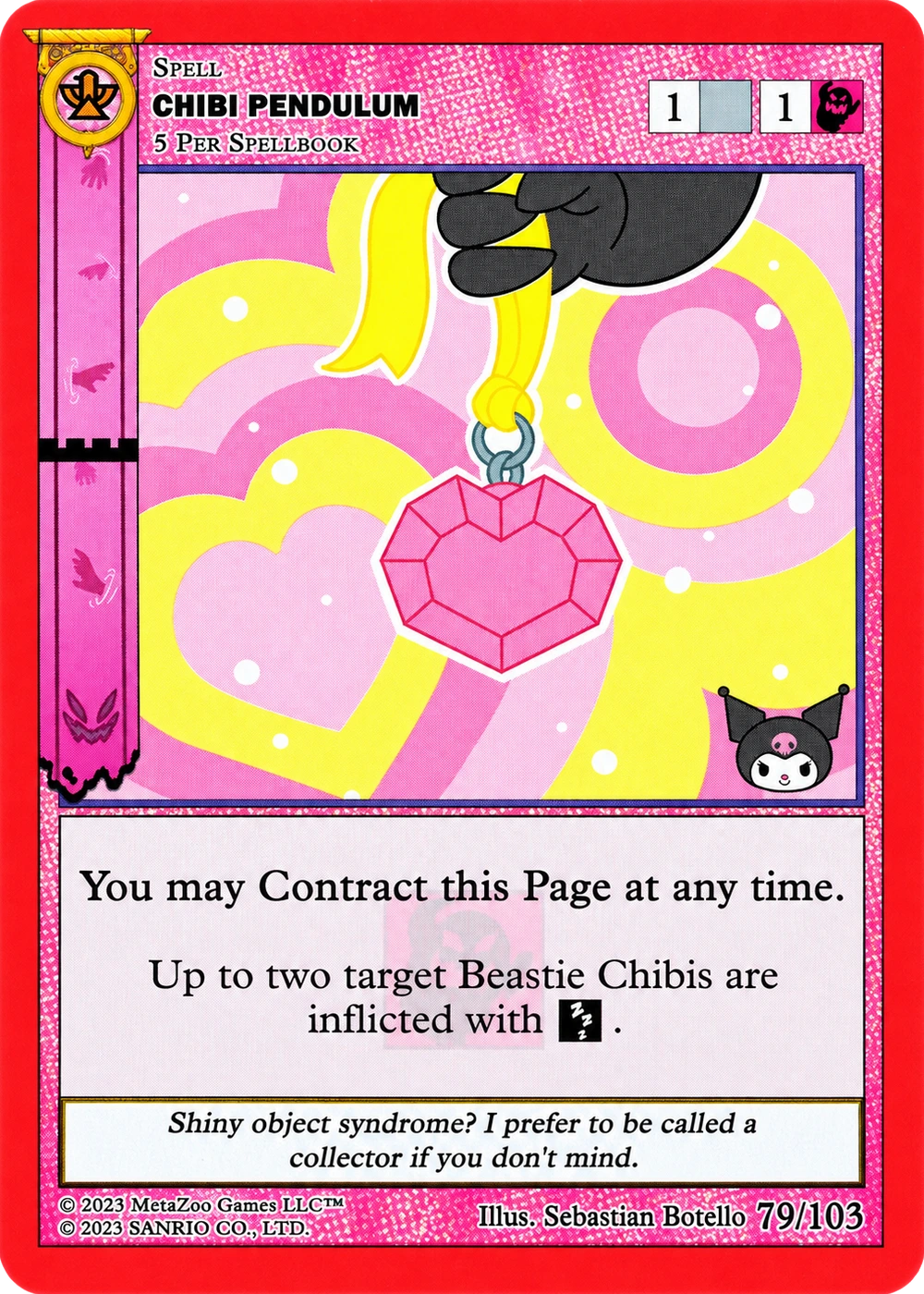 Chibi Pendulum 79/103 Non-Holo — Kuromi's Cryptid Carnival