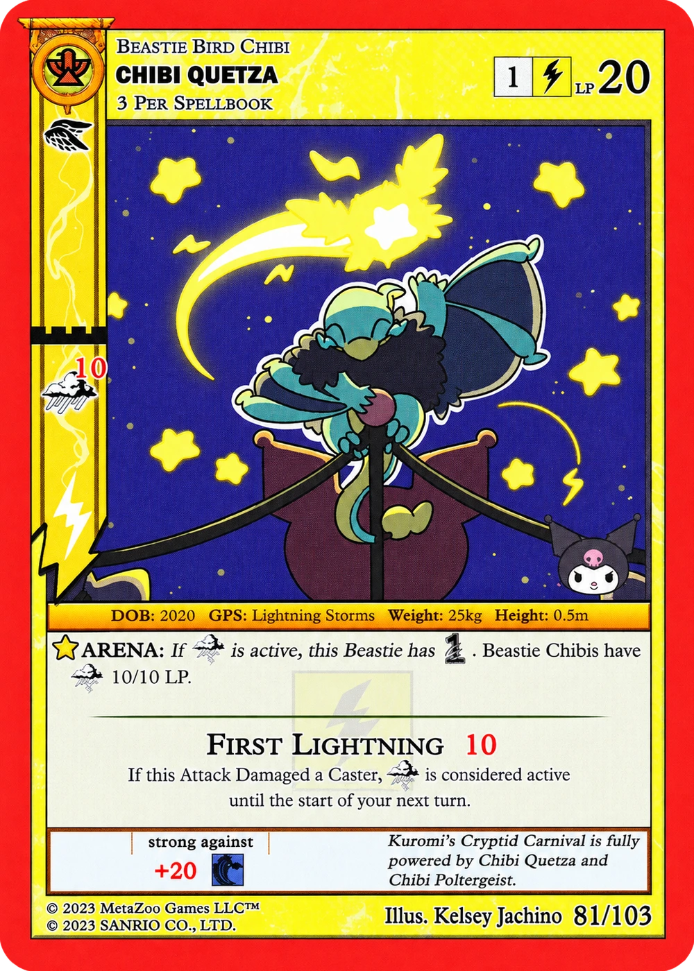 Chibi Quetza 81/103 Non-Holo — Kuromi's Cryptid Carnival