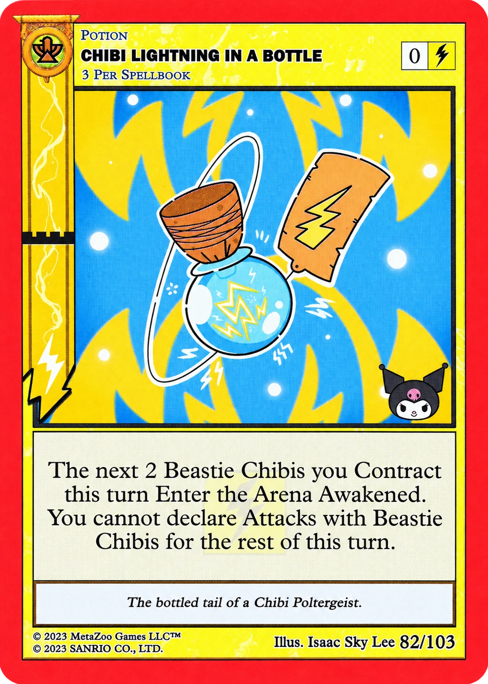 Chibi Lightning in a Bottle 82/103 Non-Holo — Kuromi's Cryptid Carnival