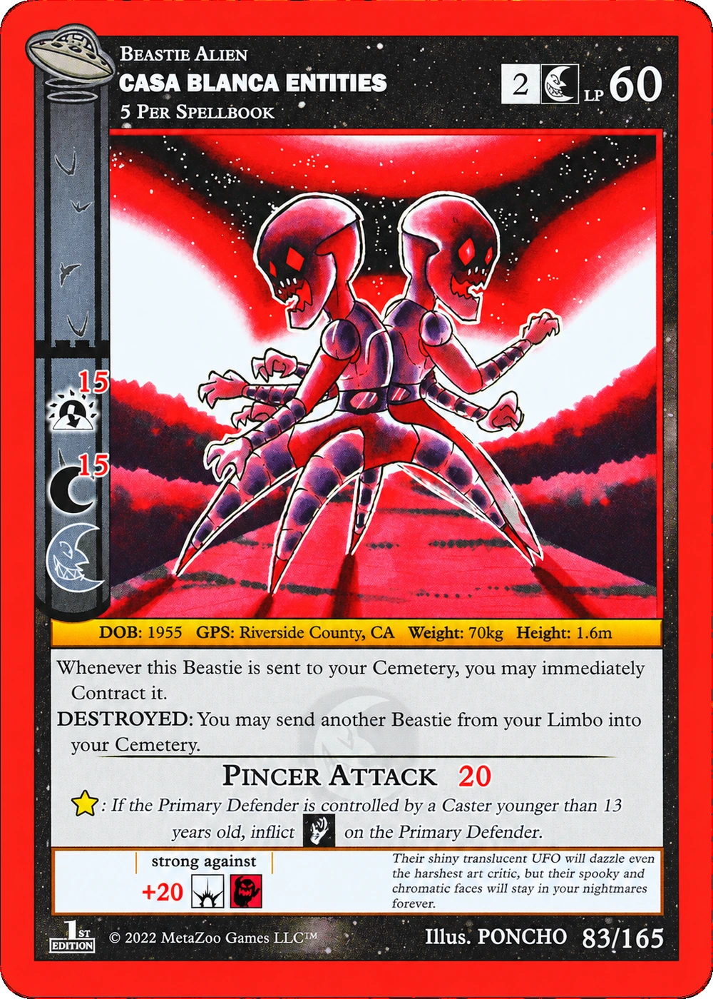 Casa Blanca Entities 83/165 Non-Holo MetaZoo UFO