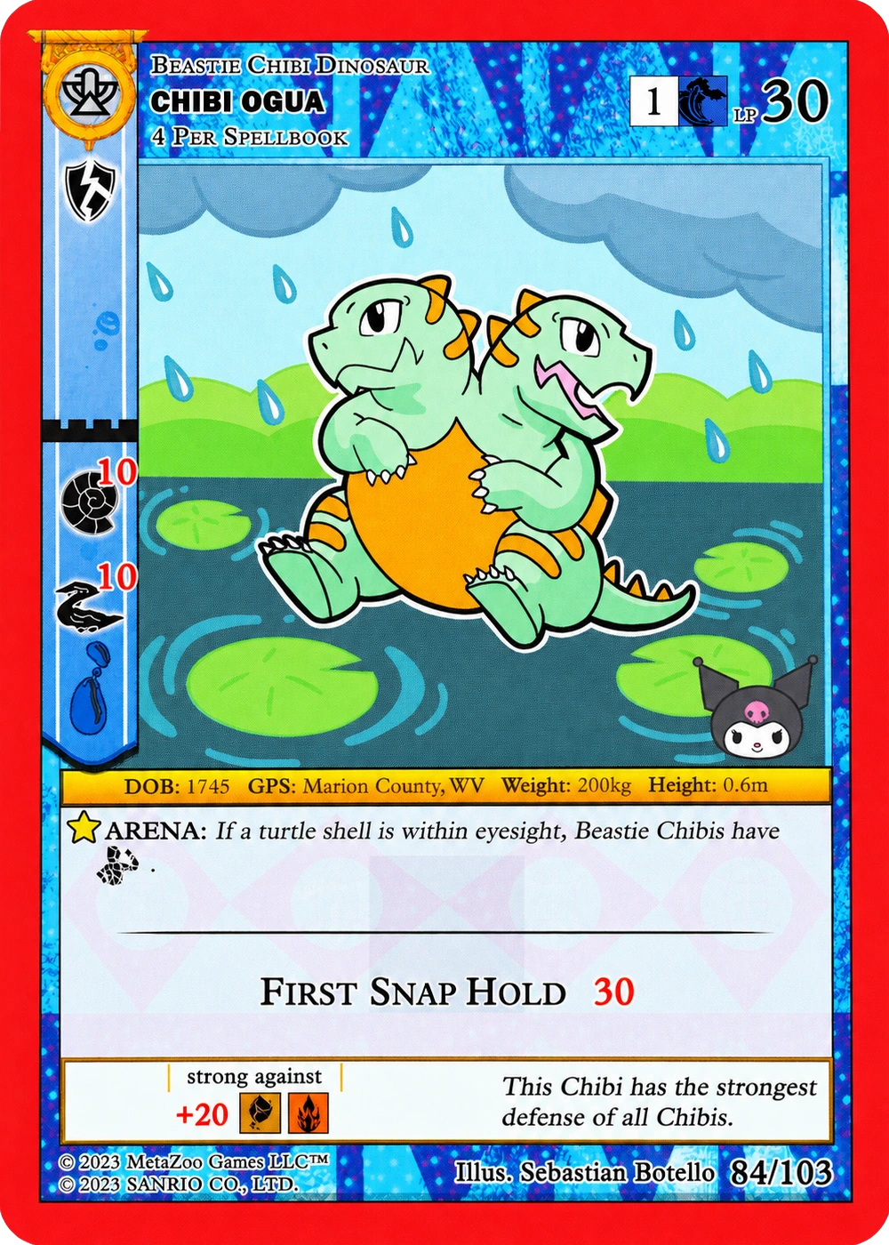 Chibi Ogua 84/103 Non-Holo — Kuromi's Cryptid Carnival