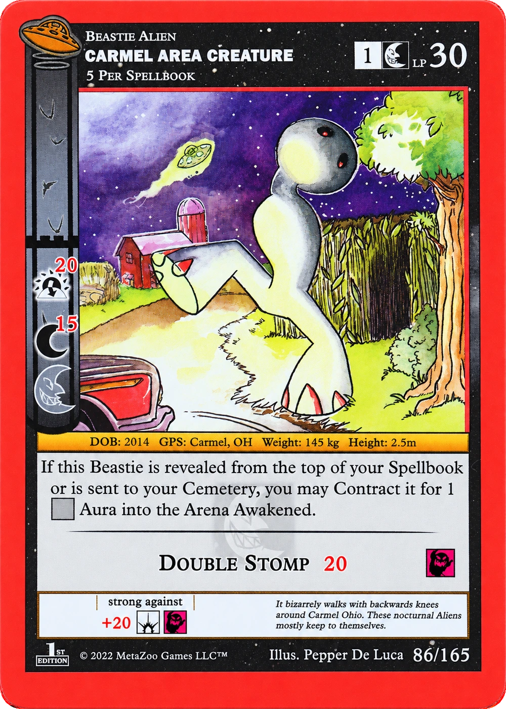 Carmel Area Creature 86/165 Non-Holo MetaZoo UFO