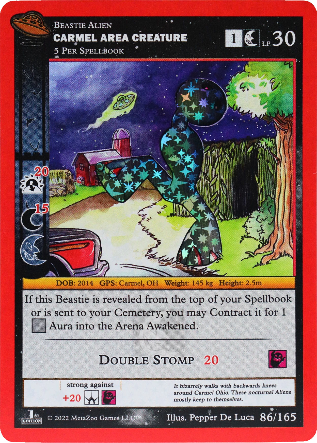 Carmel Area Creature 86/165 Reverse Holo MetaZoo UFO