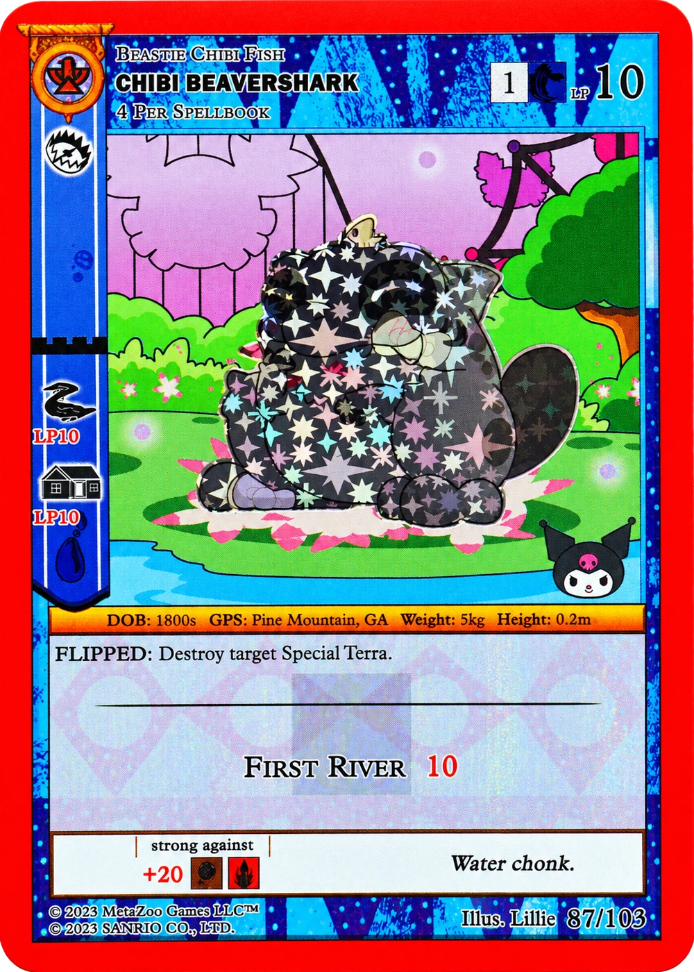 Chibi Beavershark 87/103 Reverse Holo — Kuromi's Cryptid Carnival