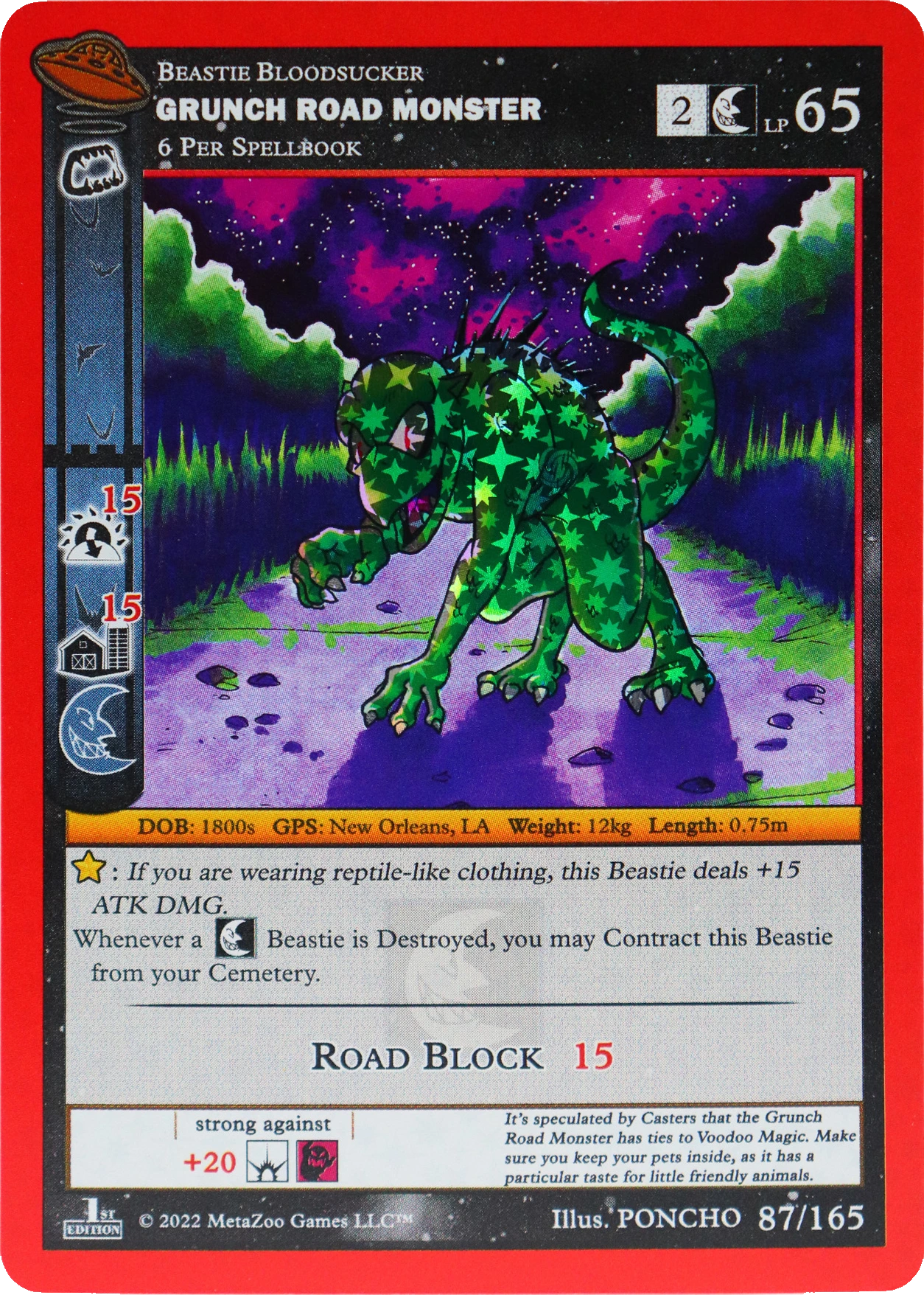Crunch Road Monster 87/165 Reverse Holo MetaZoo UFO