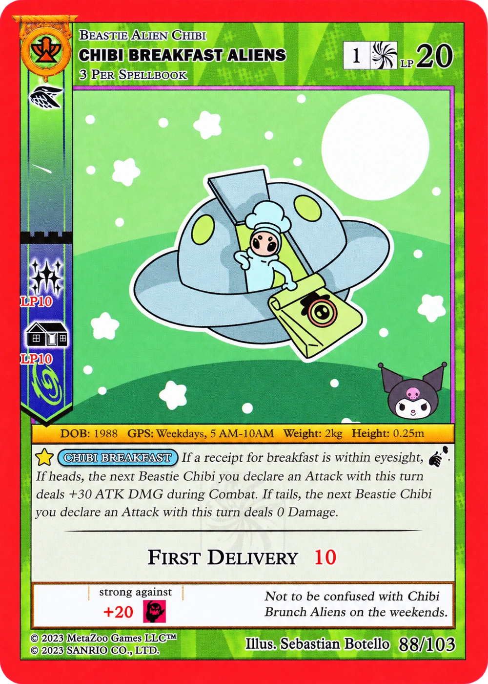 Chibi Breakfast Aliens 88/103 Non-Holo — Kuromi's Cryptid Carnival
