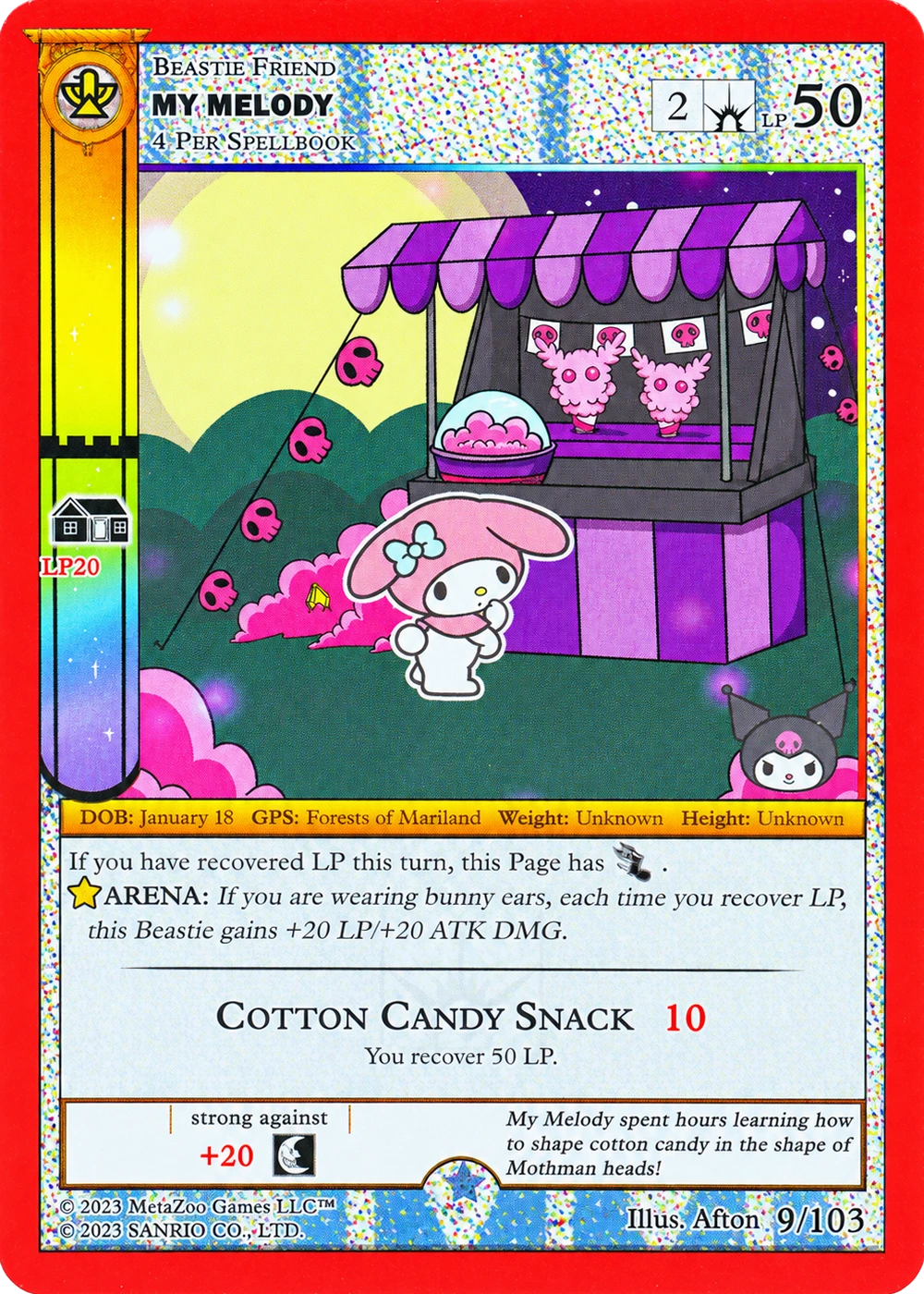My Melody 9/103 Non-Holo — Kuromi's Cryptid Carnival