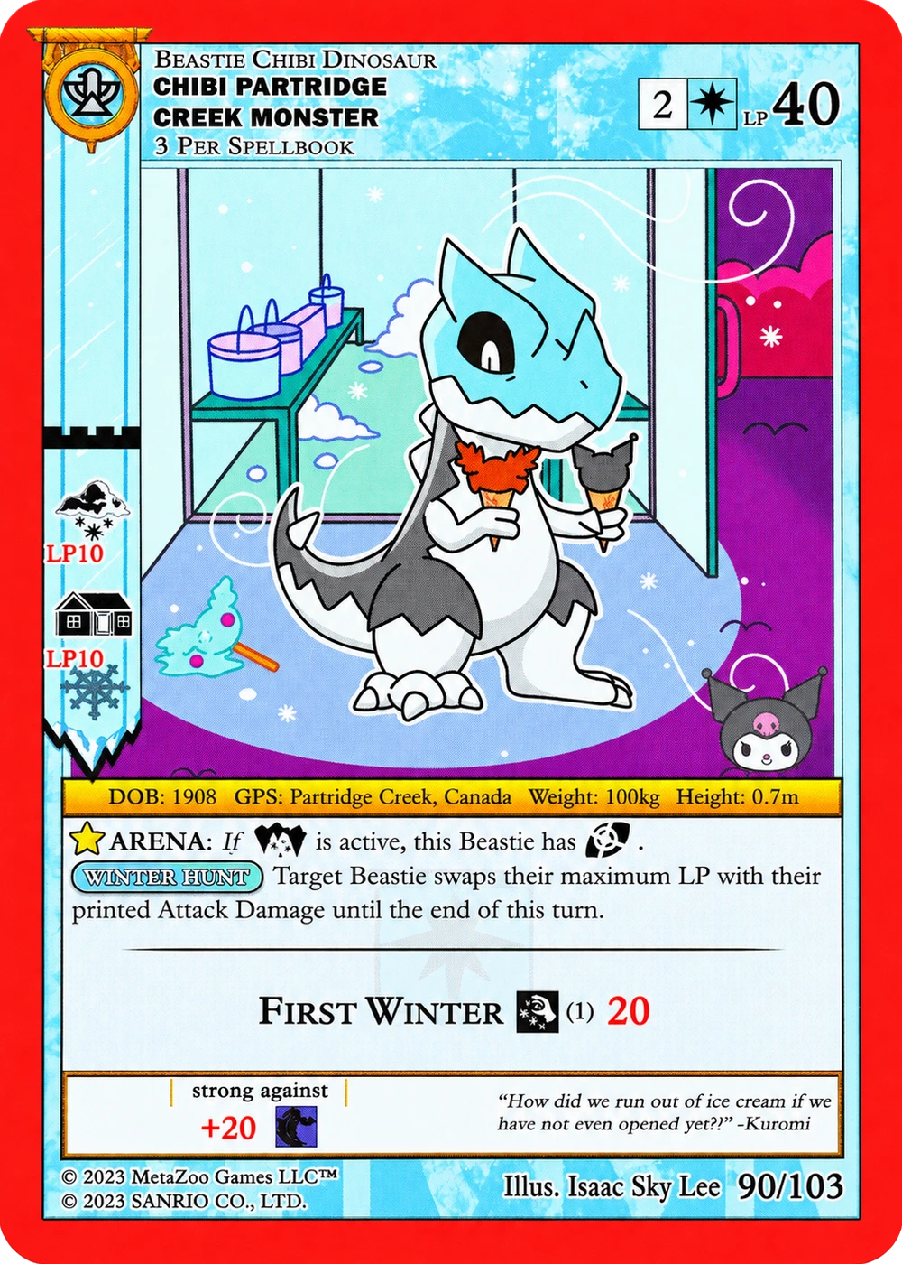 Chibi Partridge Creek Monster 90/103 Non-Holo — Kuromi's Cryptid Carnival