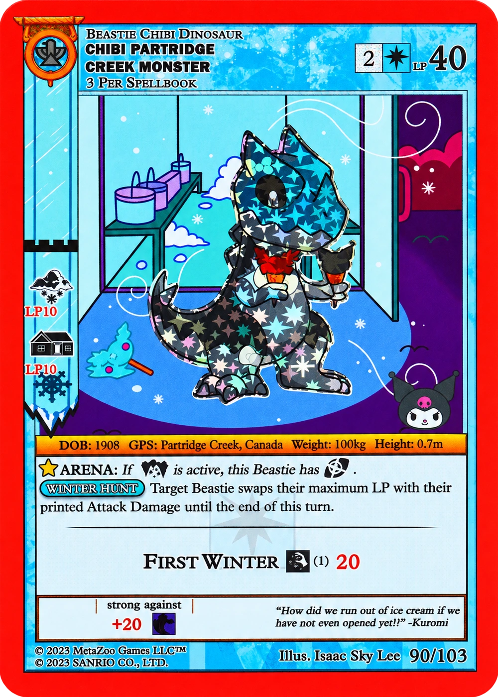 Chibi Partridge Creek Monster 90/103 Reverse Holo — Kuromi's Cryptid Carnival