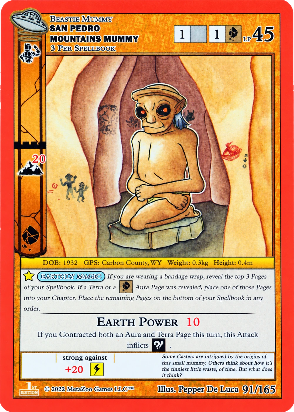 San Pedro Mountains Mummy 91/165 Non-Holo MetaZoo UFO