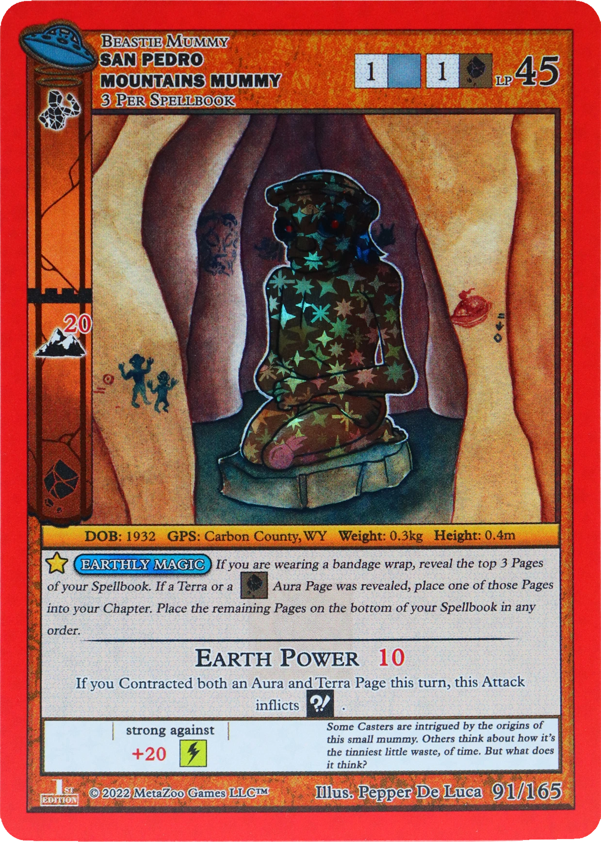 San Pedro Mountains Mummy 91/165 Reverse Holo MetaZoo UFO