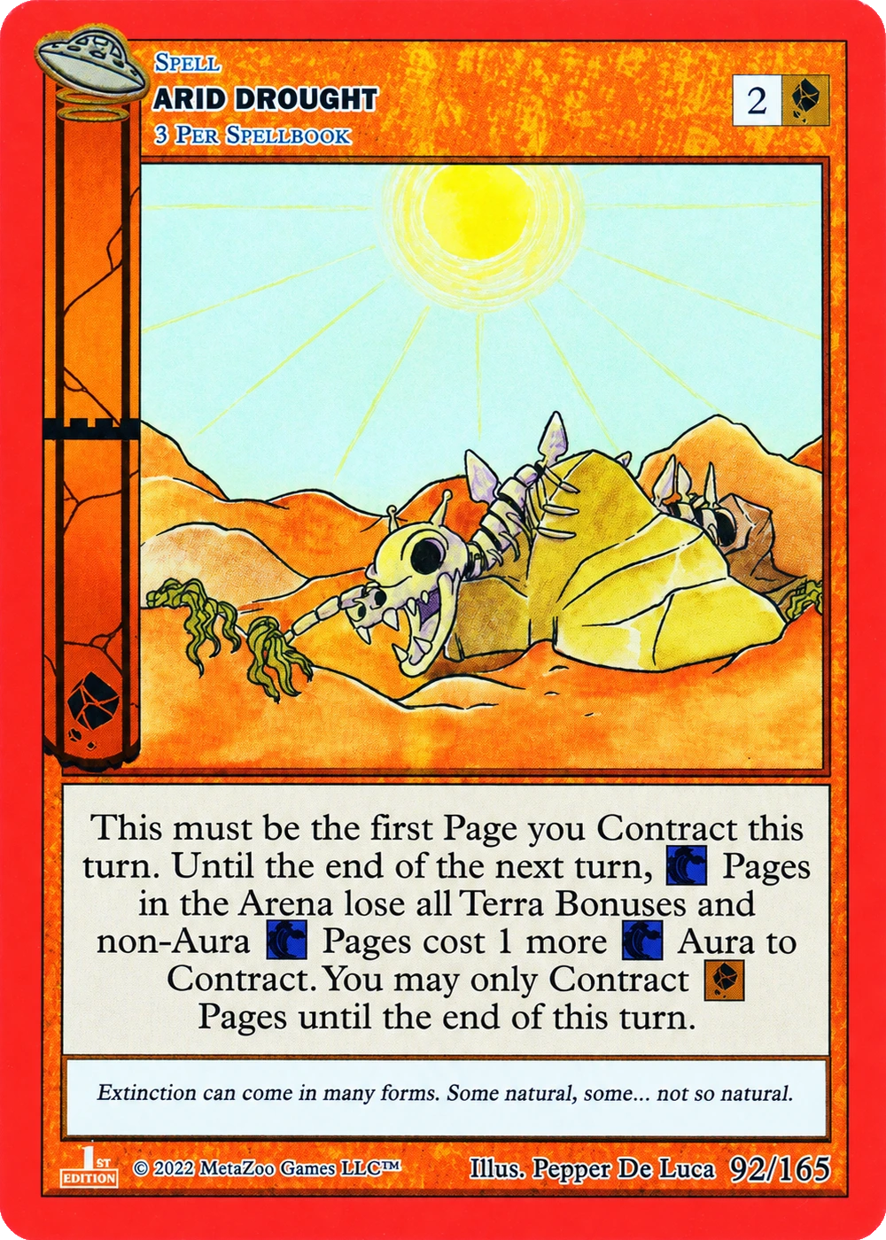 Arid Drought 92/165 Non-Holo MetaZoo UFO