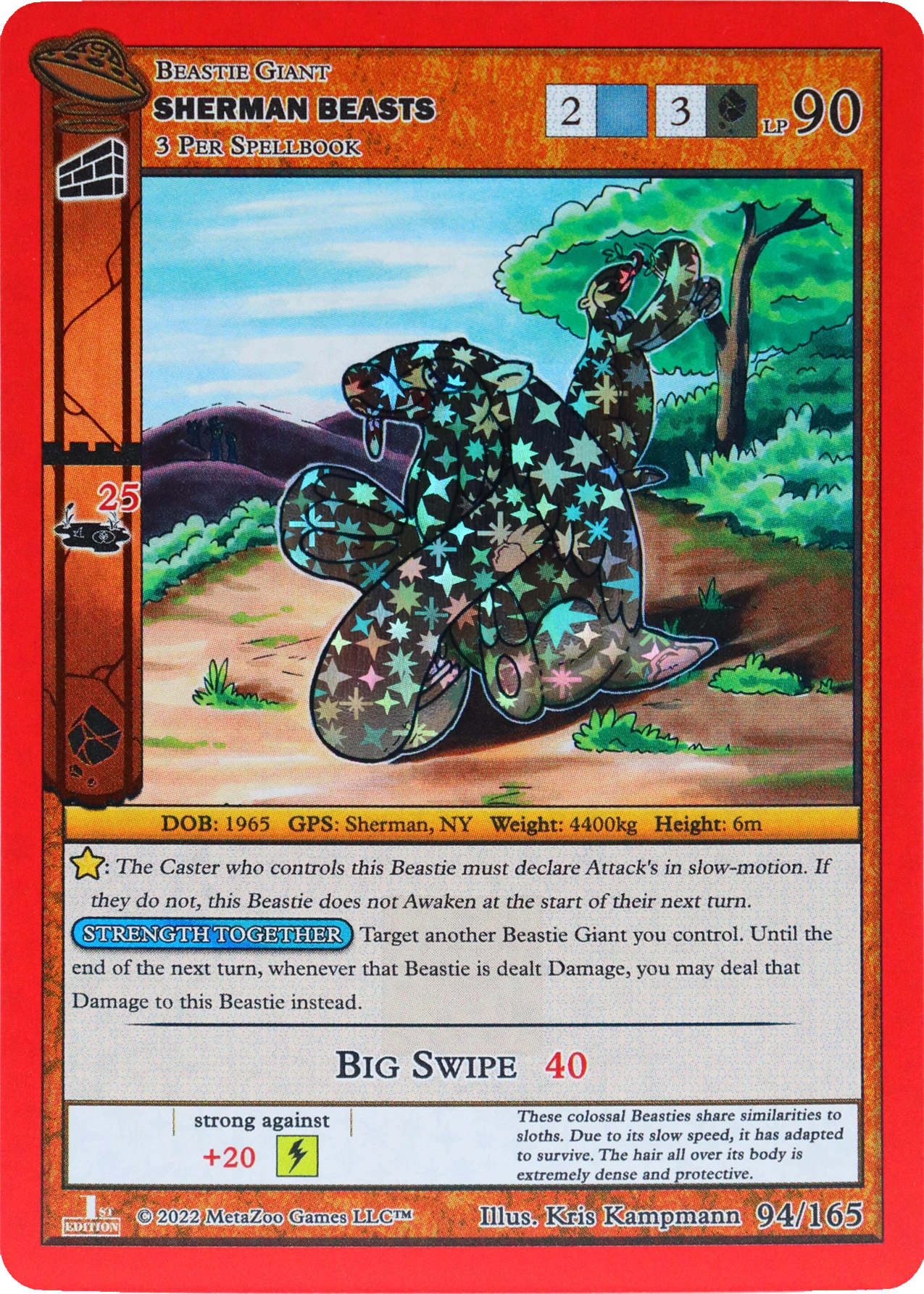 Sherman Beasts 94/165 Reverse Holo MetaZoo UFO