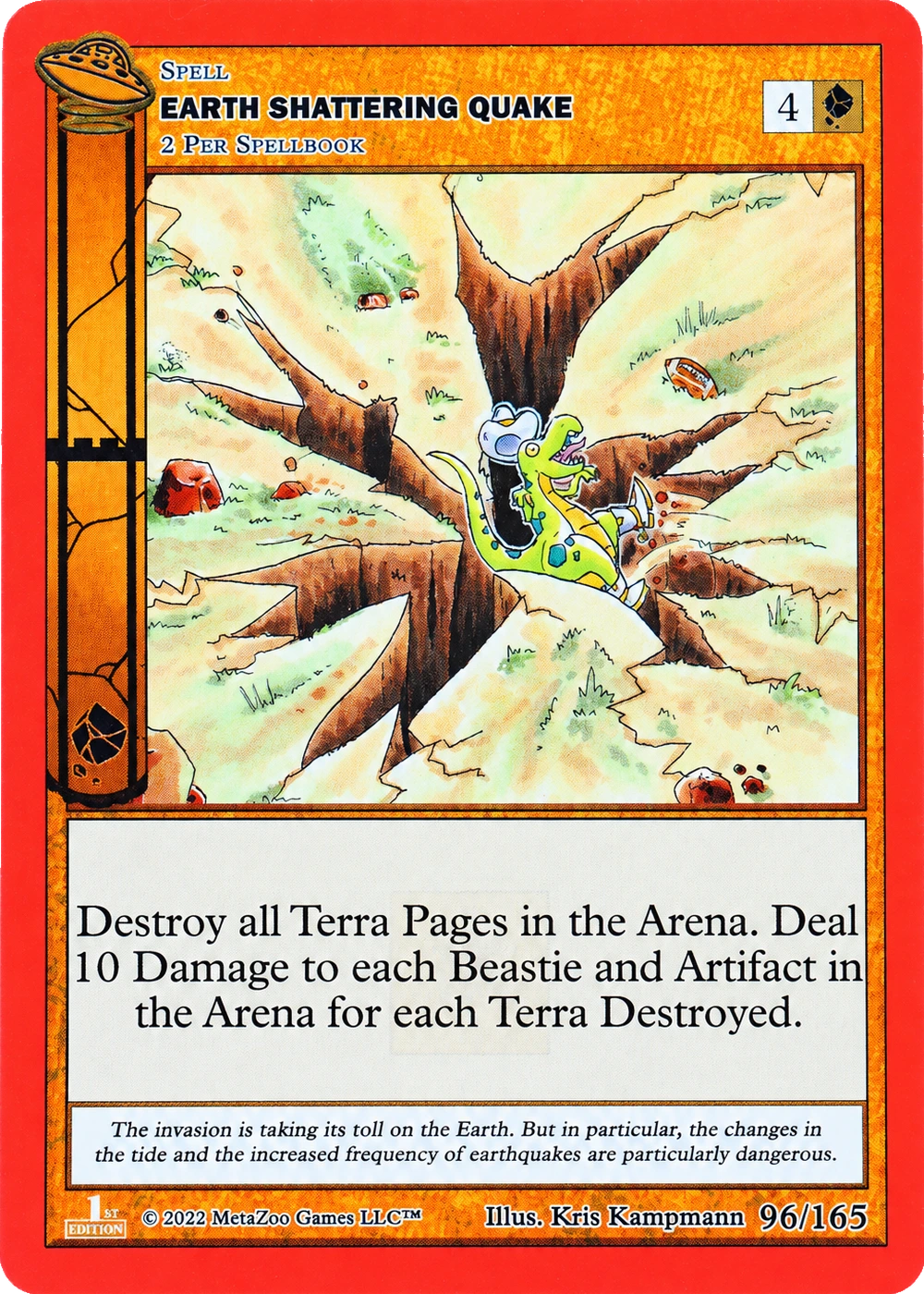 Earth Shattering Quake 96/165 Non-Holo MetaZoo UFO