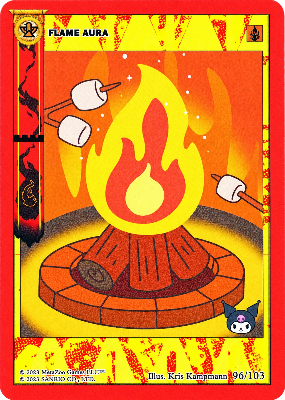 Flame Aura 96/103 Non-Holo — Kuromi's Cryptid Carnival