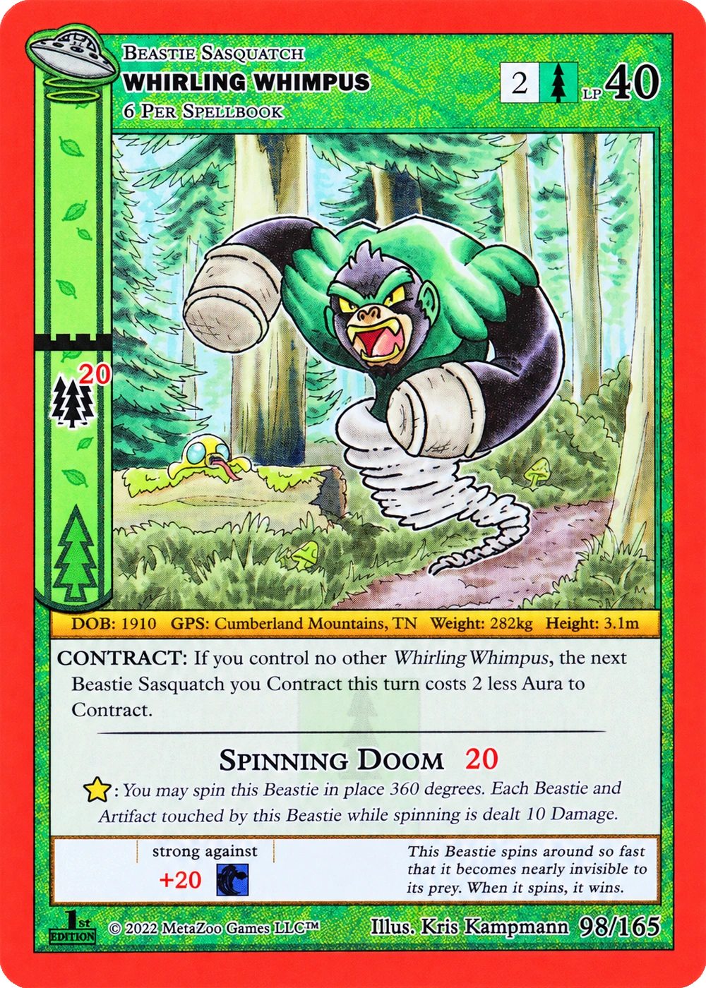 Whirling Whimpus 98/165 Non-Holo MetaZoo UFO